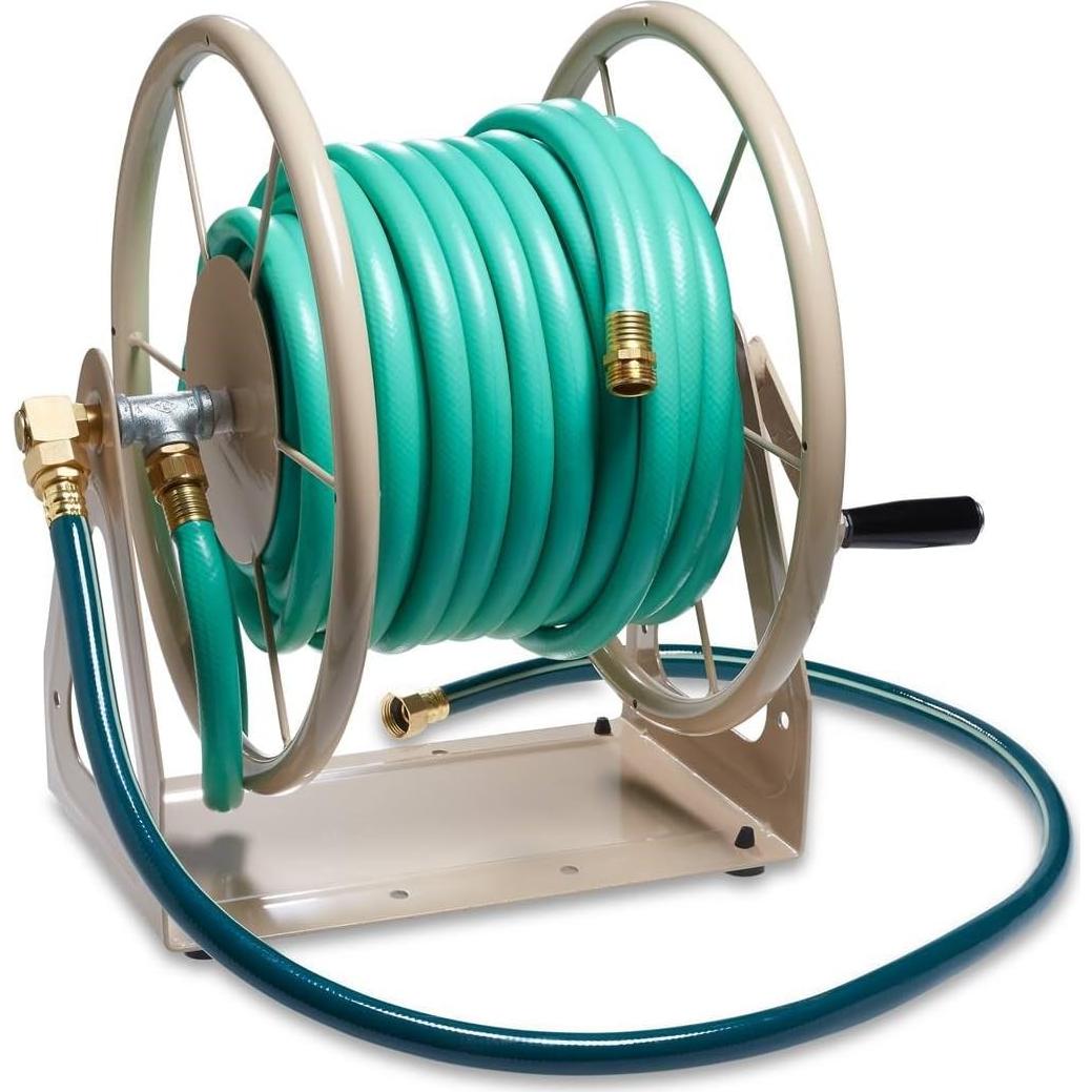 Carrete de Manguera Liberty Garden 703-2 Acero Beige 200 pies