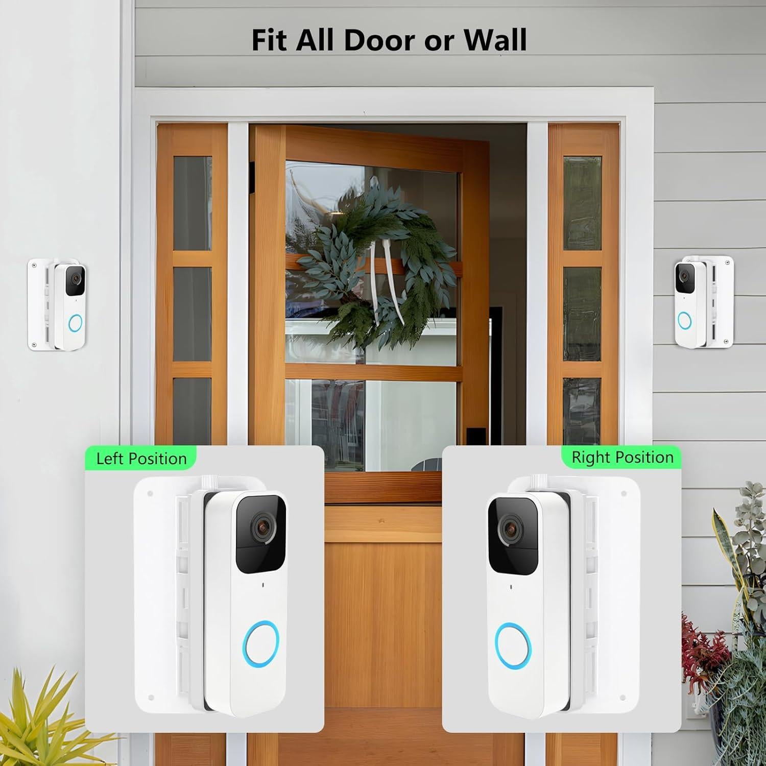 Soporte Ajustable para Timbre Google Nest y Blink - Blanco