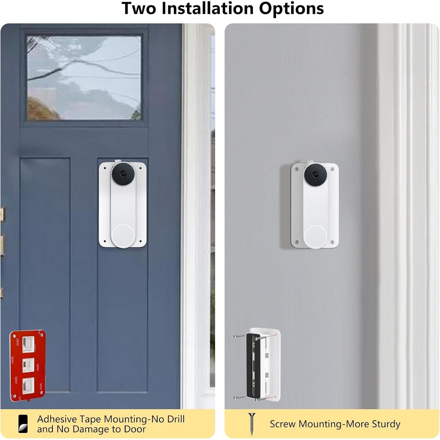 Soporte Ajustable para Timbre Google Nest y Blink - Blanco