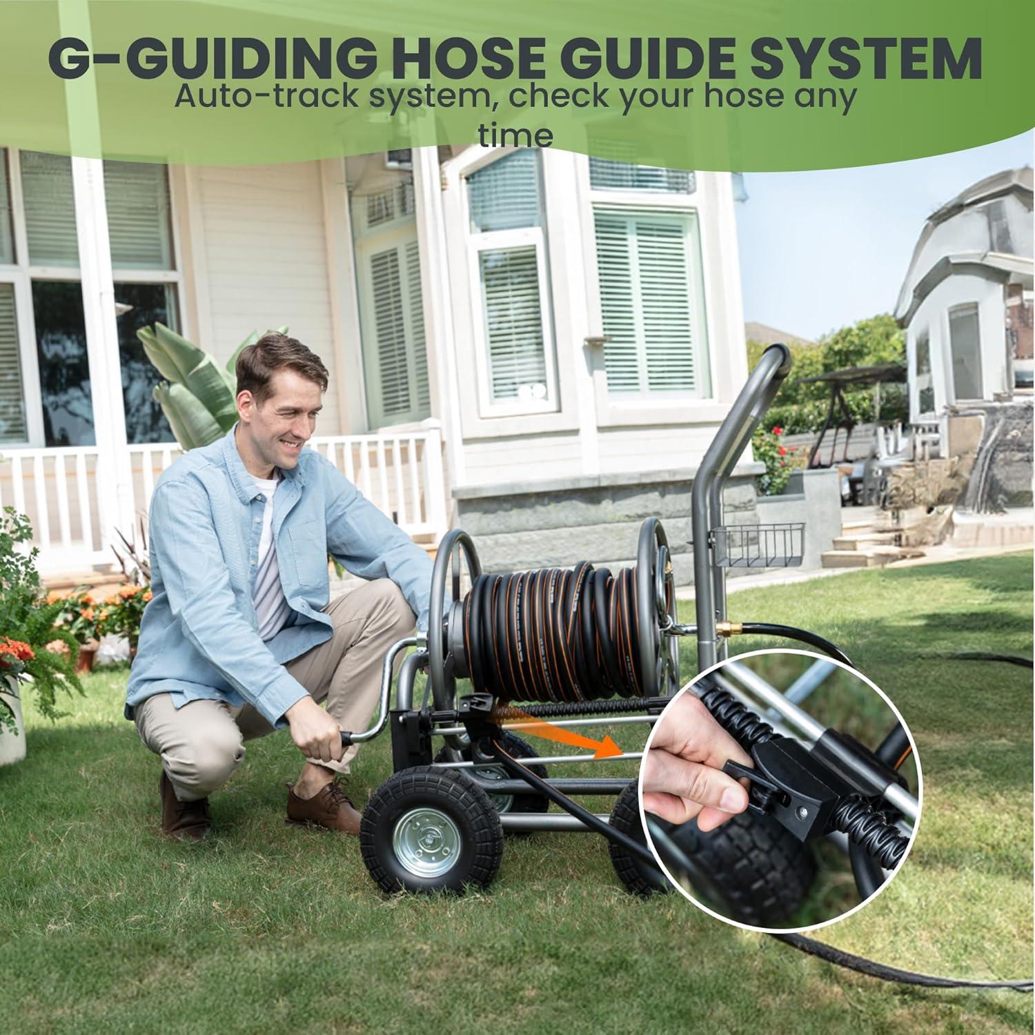 Carro de Manguera Giraffe Tools HC03B, Capacidad 76.2m