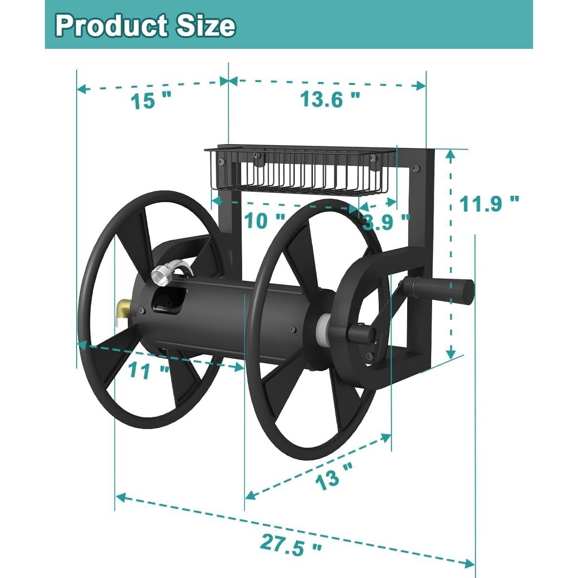 Carrete de Manguera Montado en Pared Artigarden 125 Pies