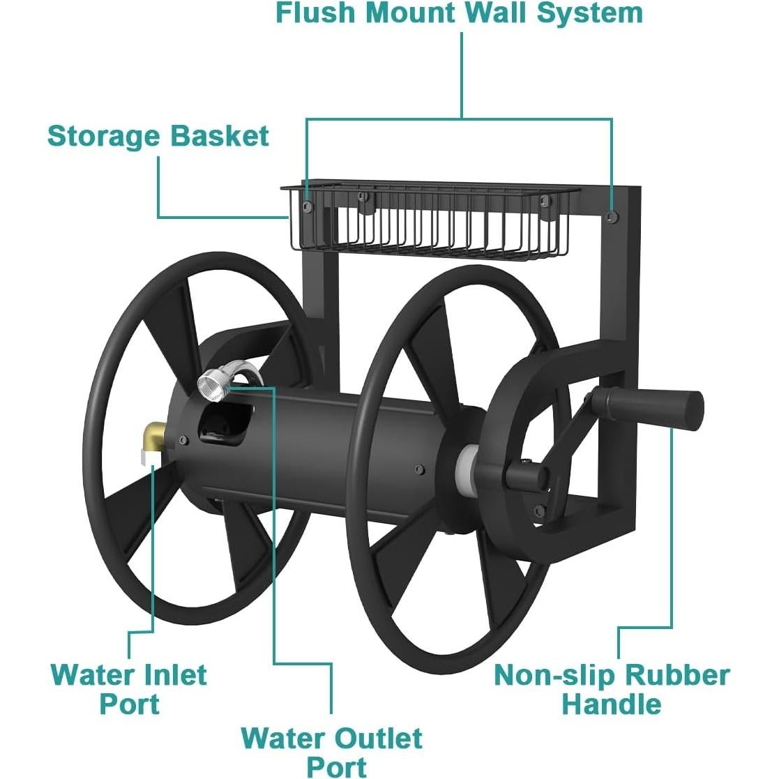 Carrete de Manguera Montado en Pared Artigarden 125 Pies