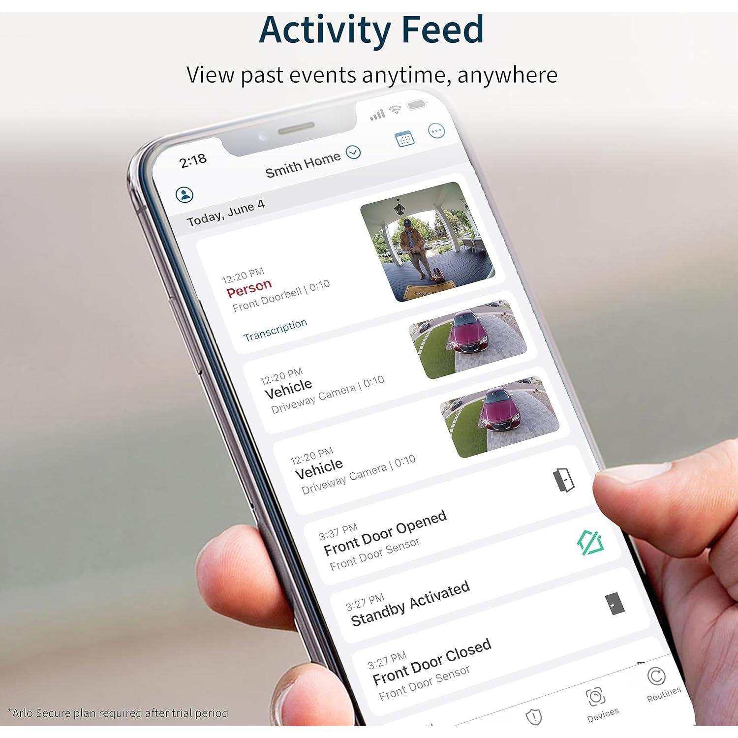 Timbre de Video Arlo 2K HD con Chime 2, Blanco