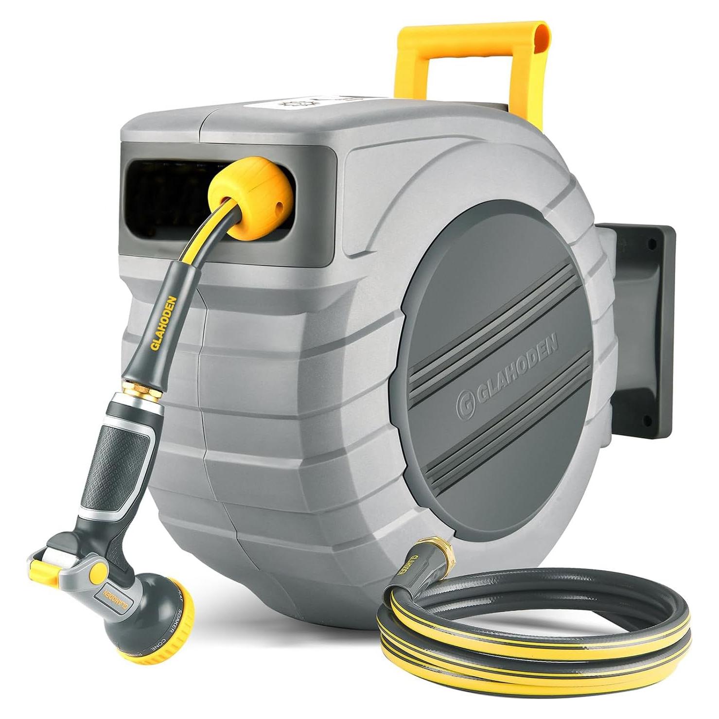 Carrete de Manguera Retráctil GLAHODEN 5/8" x 30m Automático