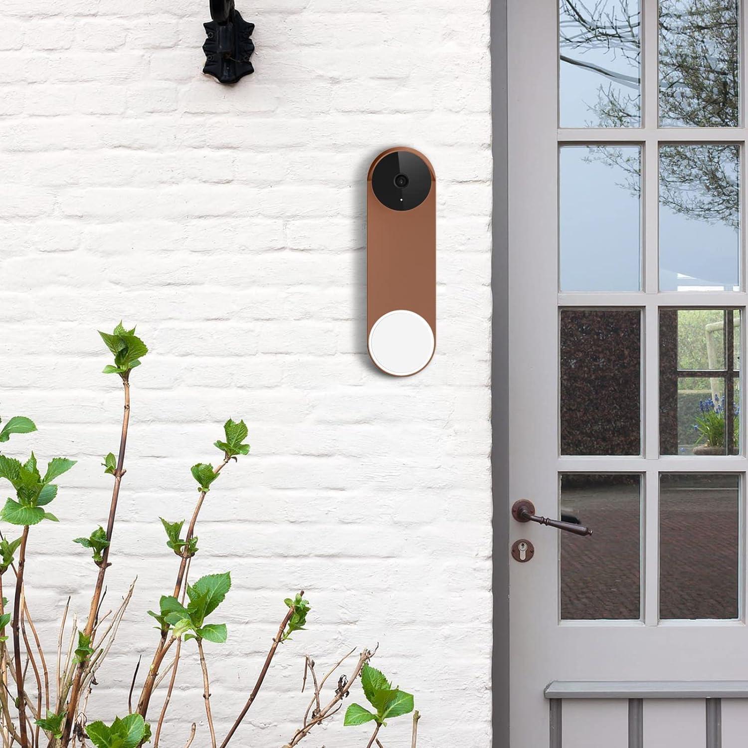 Cubierta de Silicona Marrón para Google Nest Doorbell