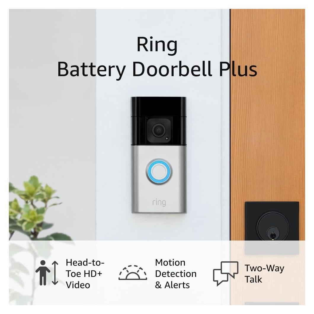 Timbradora de Batería Plus Ring con Video HD y Detección de Movimiento