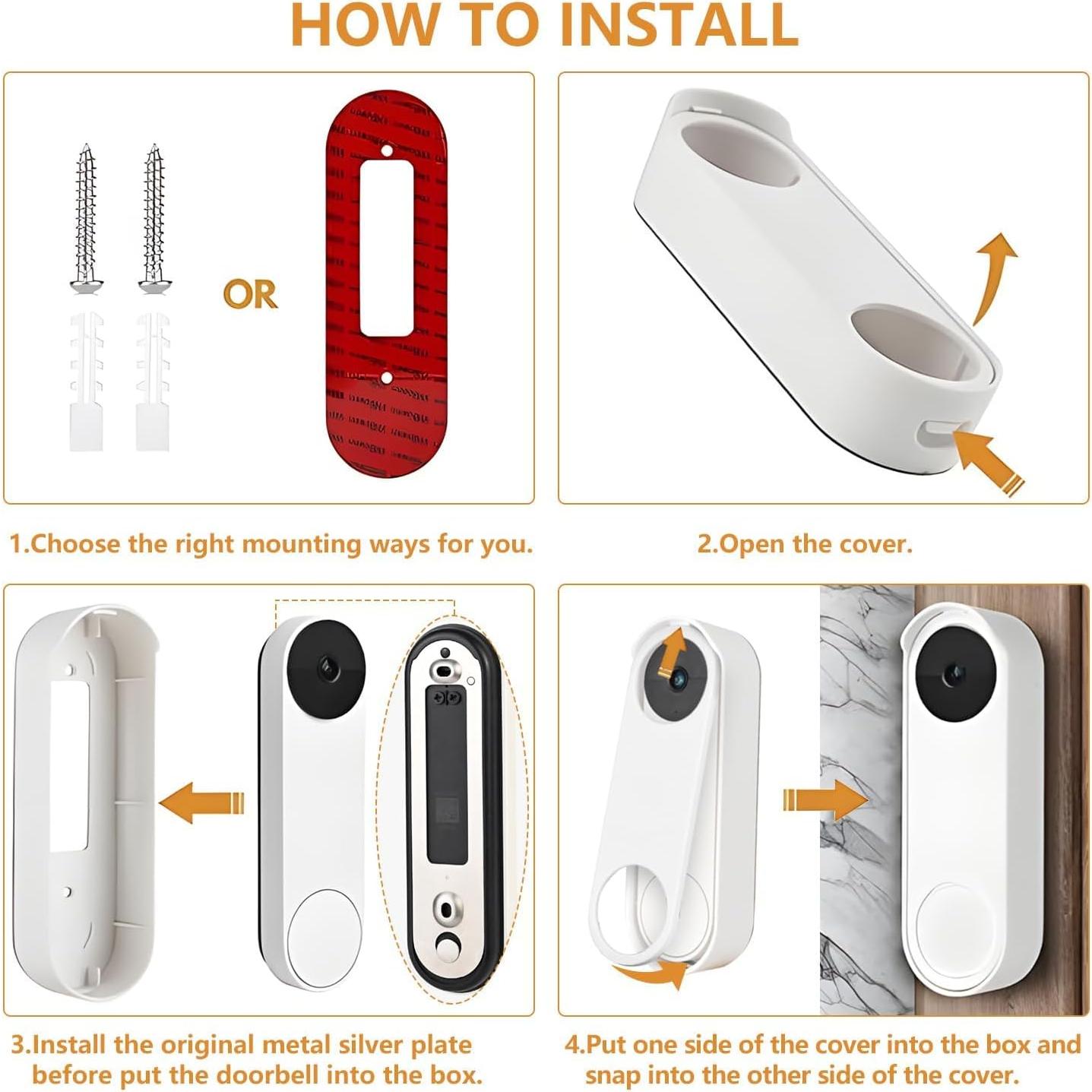 Soporte Adhesivo Wochel para Timbre Google Nest Blanco