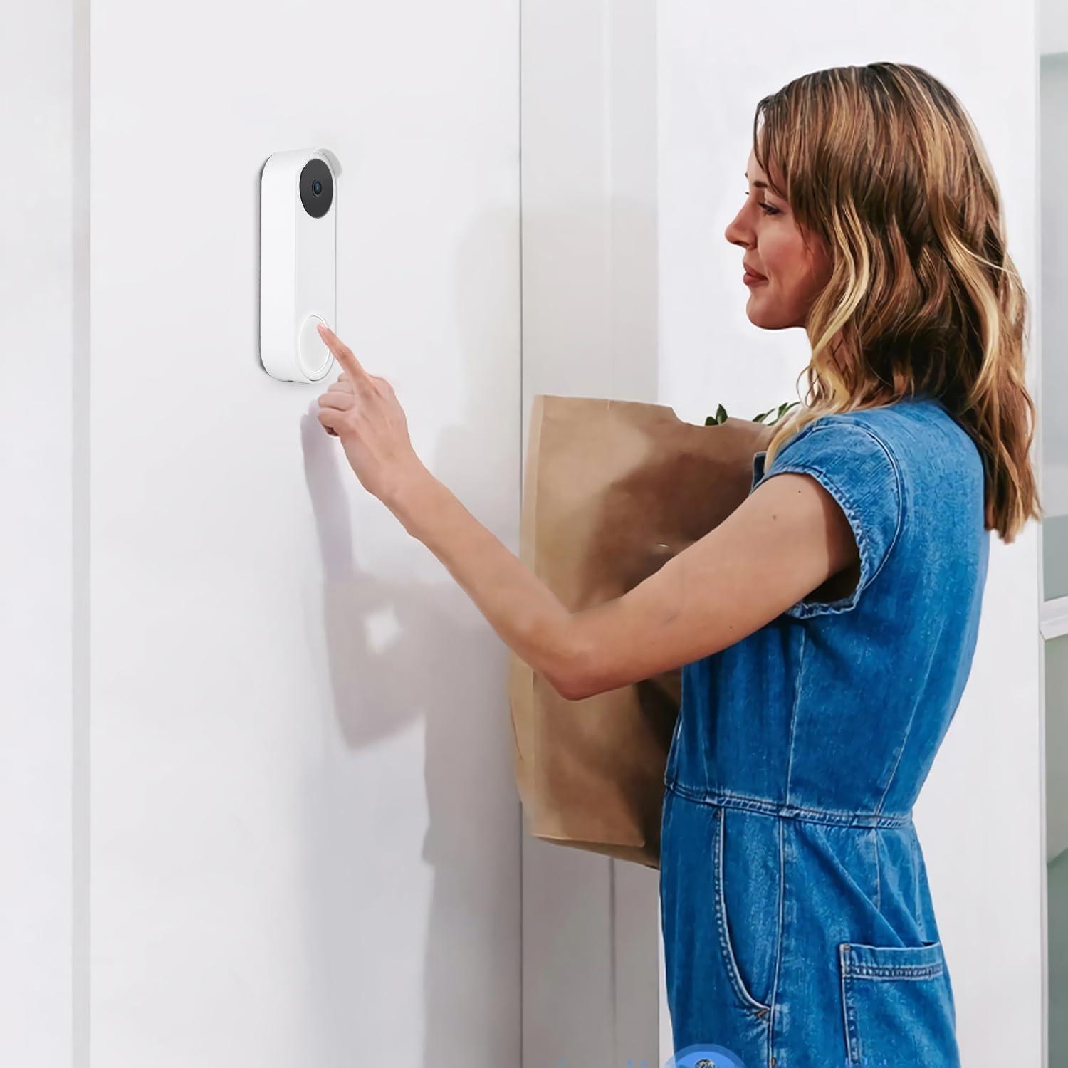 Soporte Adhesivo Wochel para Timbre Google Nest Blanco