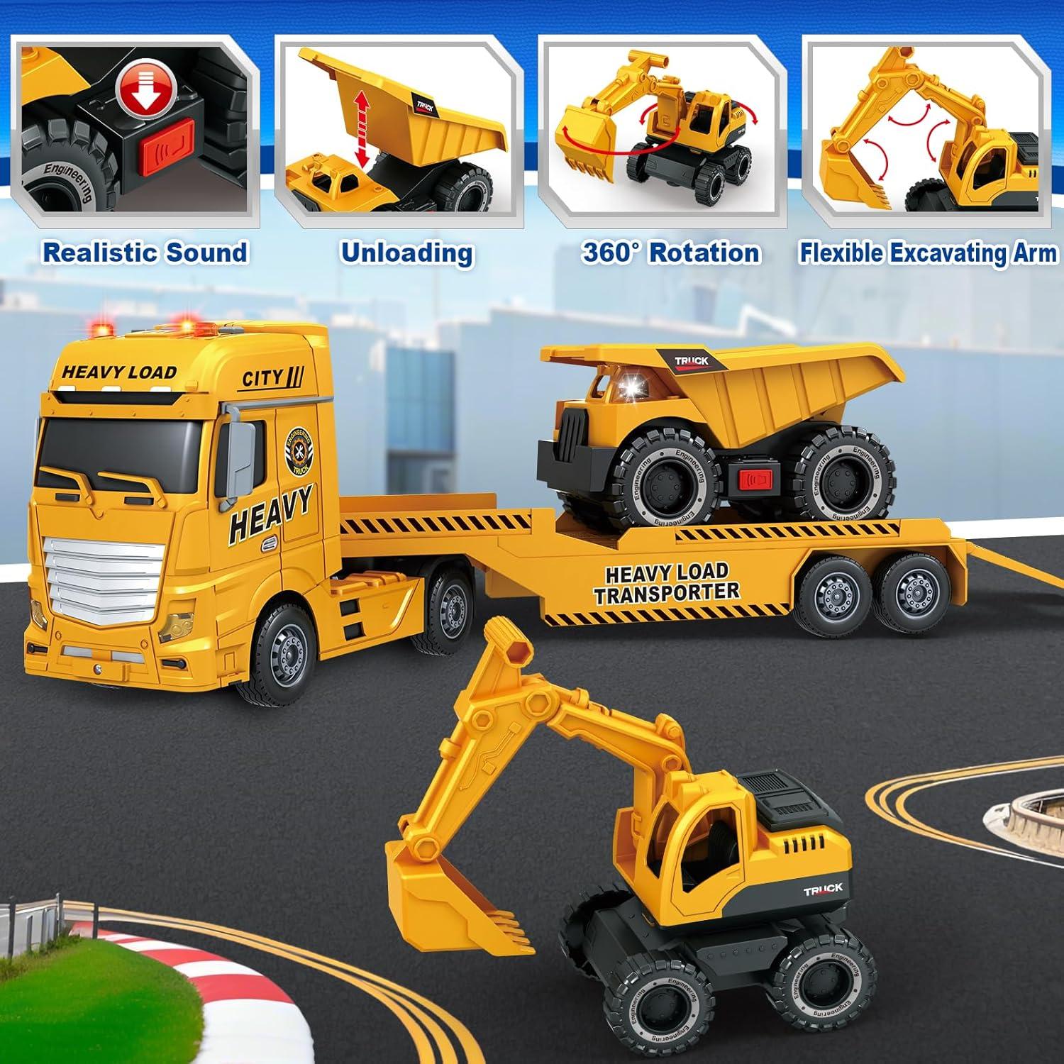 Camión Transportador SpringFlower 3 en 1 con Excavadora