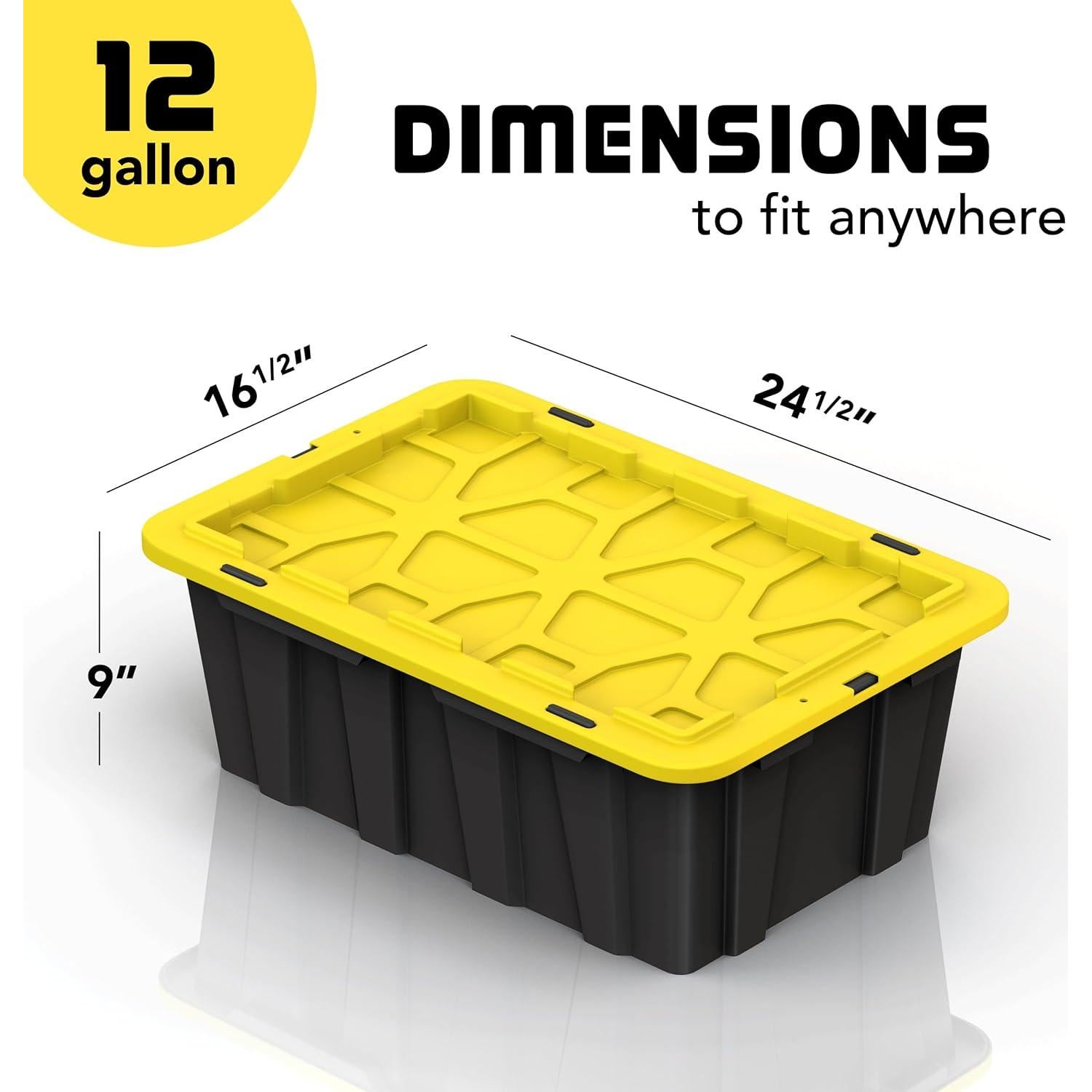 Pack de 8 Contenedores de Almacenamiento 12 Galones Lifetime Home