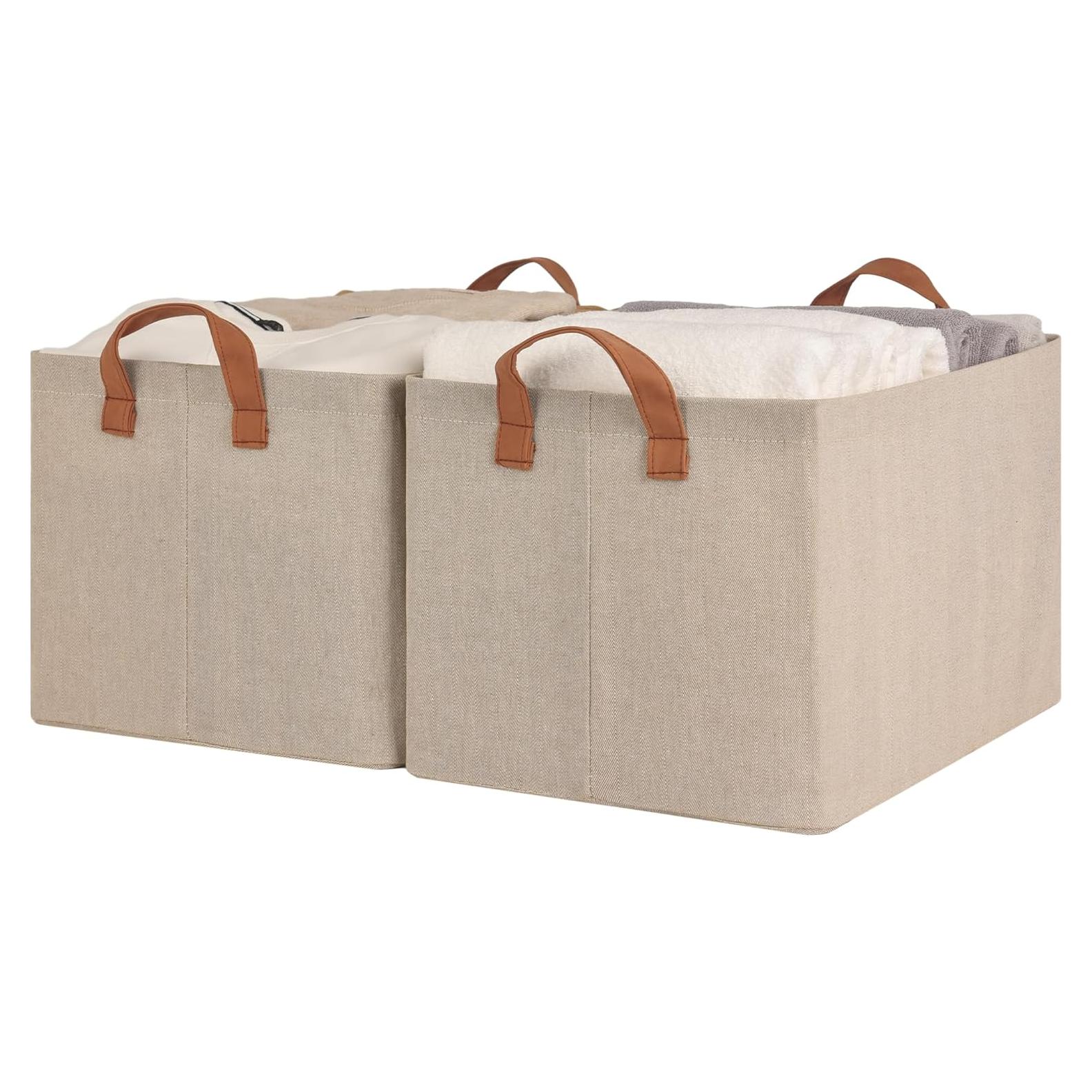 Cajas de Almacenamiento StorageWorks 31L Marrón y Beige - 2 Unidades