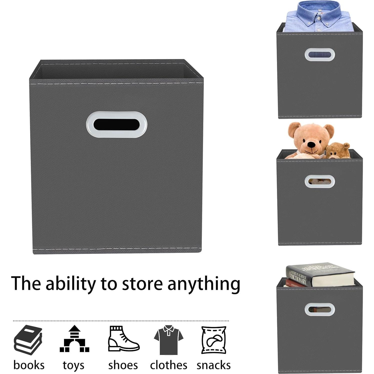 Cajas de almacenamiento Yunkeeper 3 unidades 27,94 cm gris