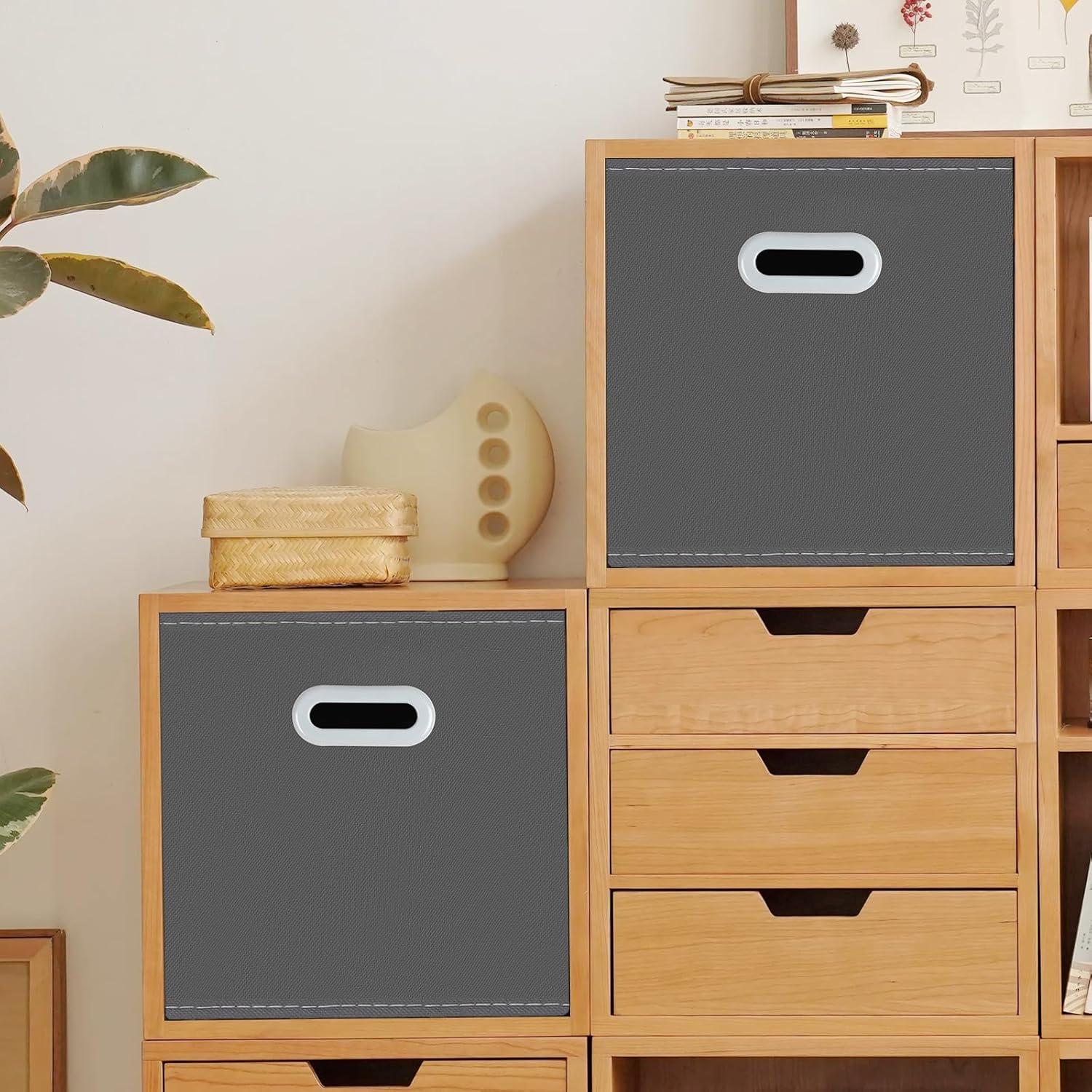 Cajas de almacenamiento Yunkeeper 3 unidades 27,94 cm gris