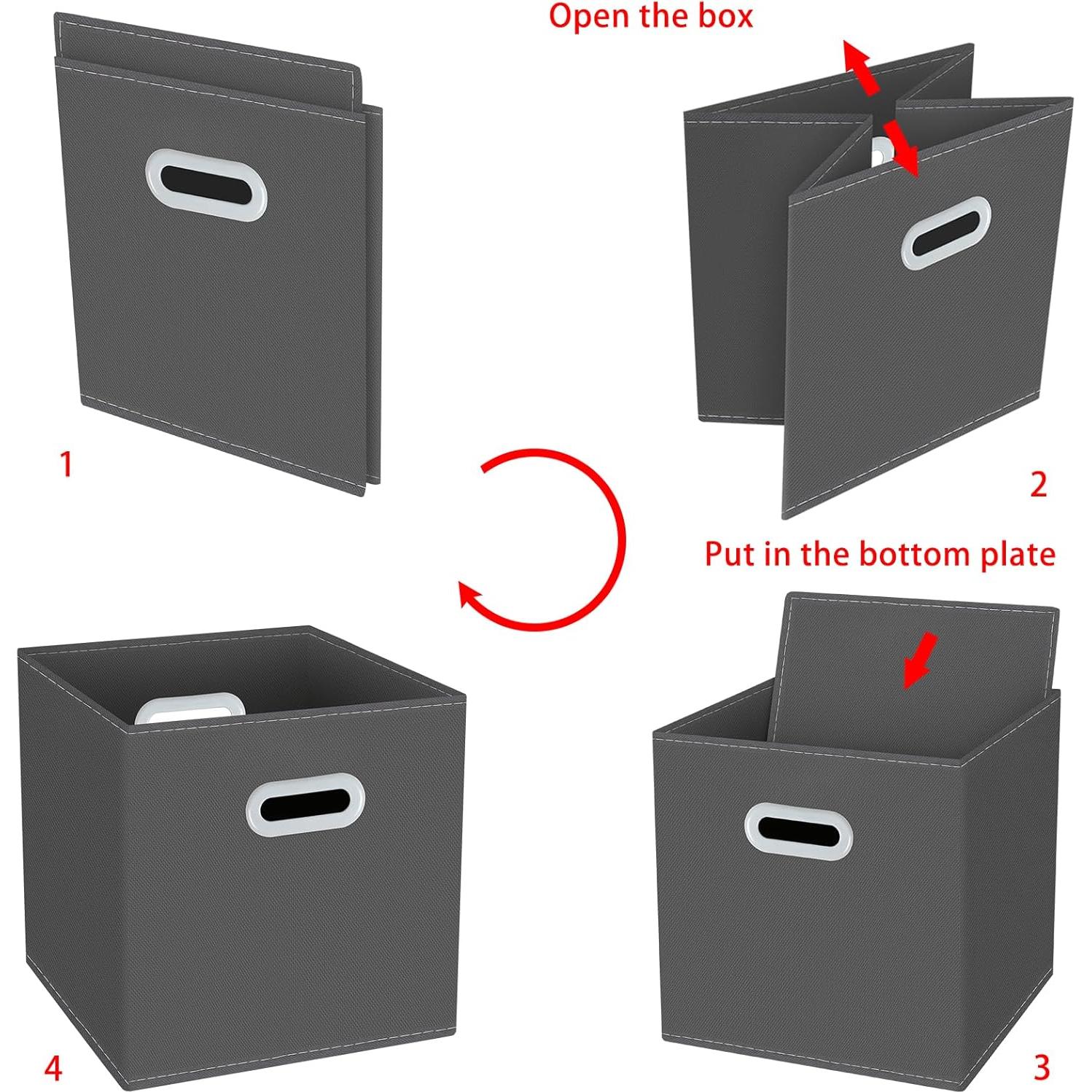 Cajas de almacenamiento Yunkeeper 3 unidades 27,94 cm gris