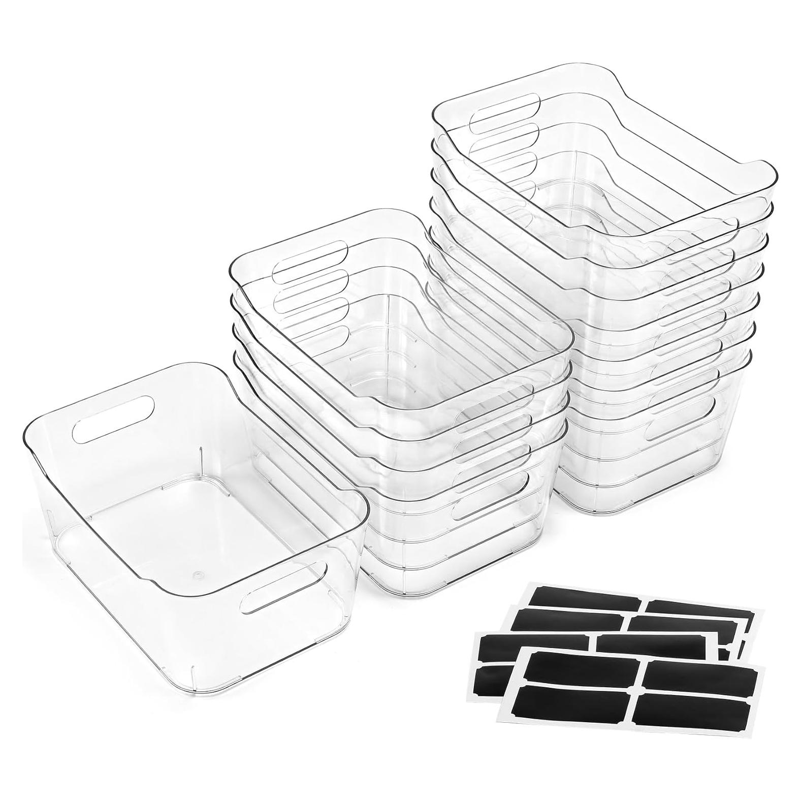 12 Bins de Almacenamiento Transparentes LANDNEOO 3.7L Multiusos
