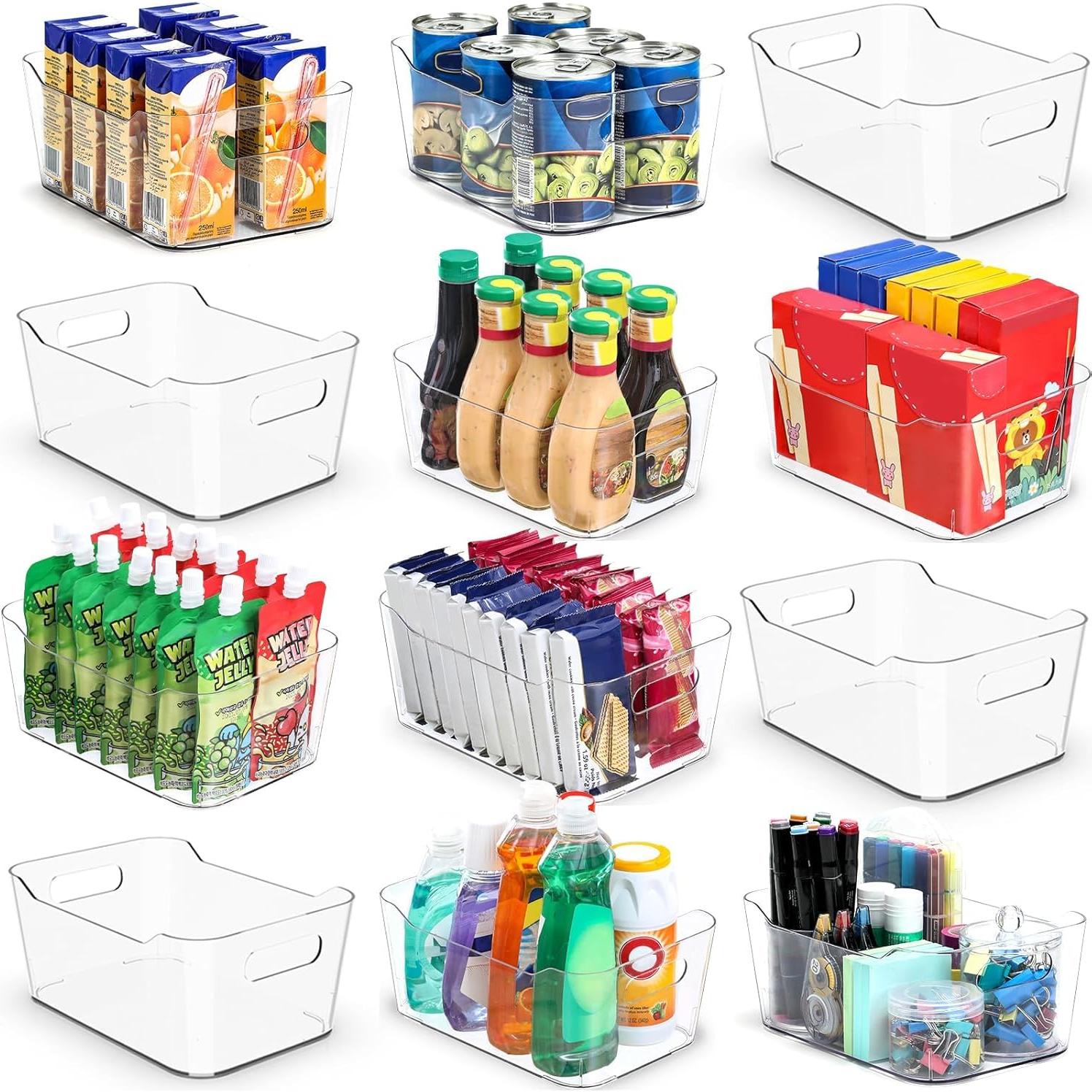 12 Bins de Almacenamiento Transparentes LANDNEOO 3.7L Multiusos