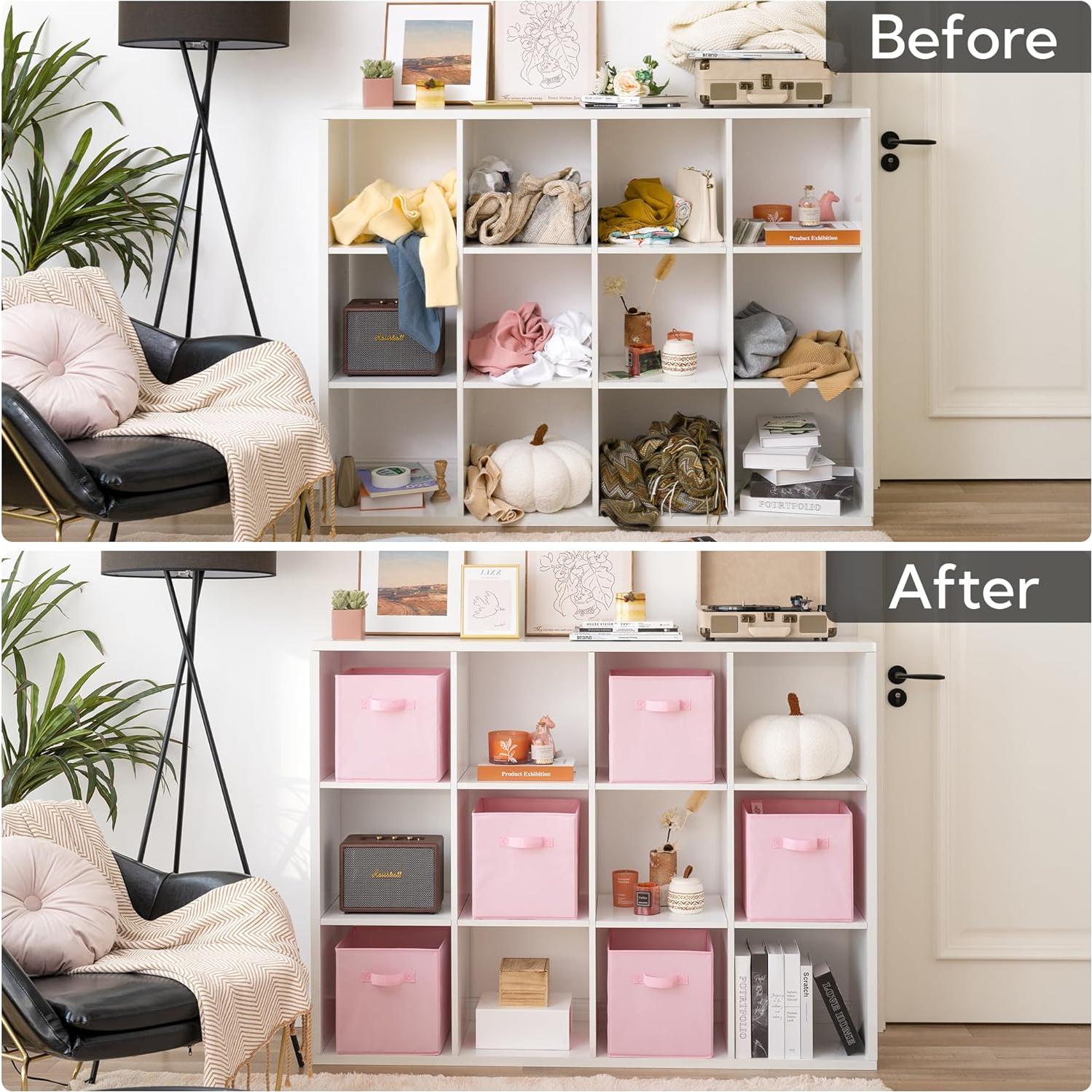 Cajas de Almacenamiento Plegables GRANNY SAYS Rosa 11 cm - 6 Pzas