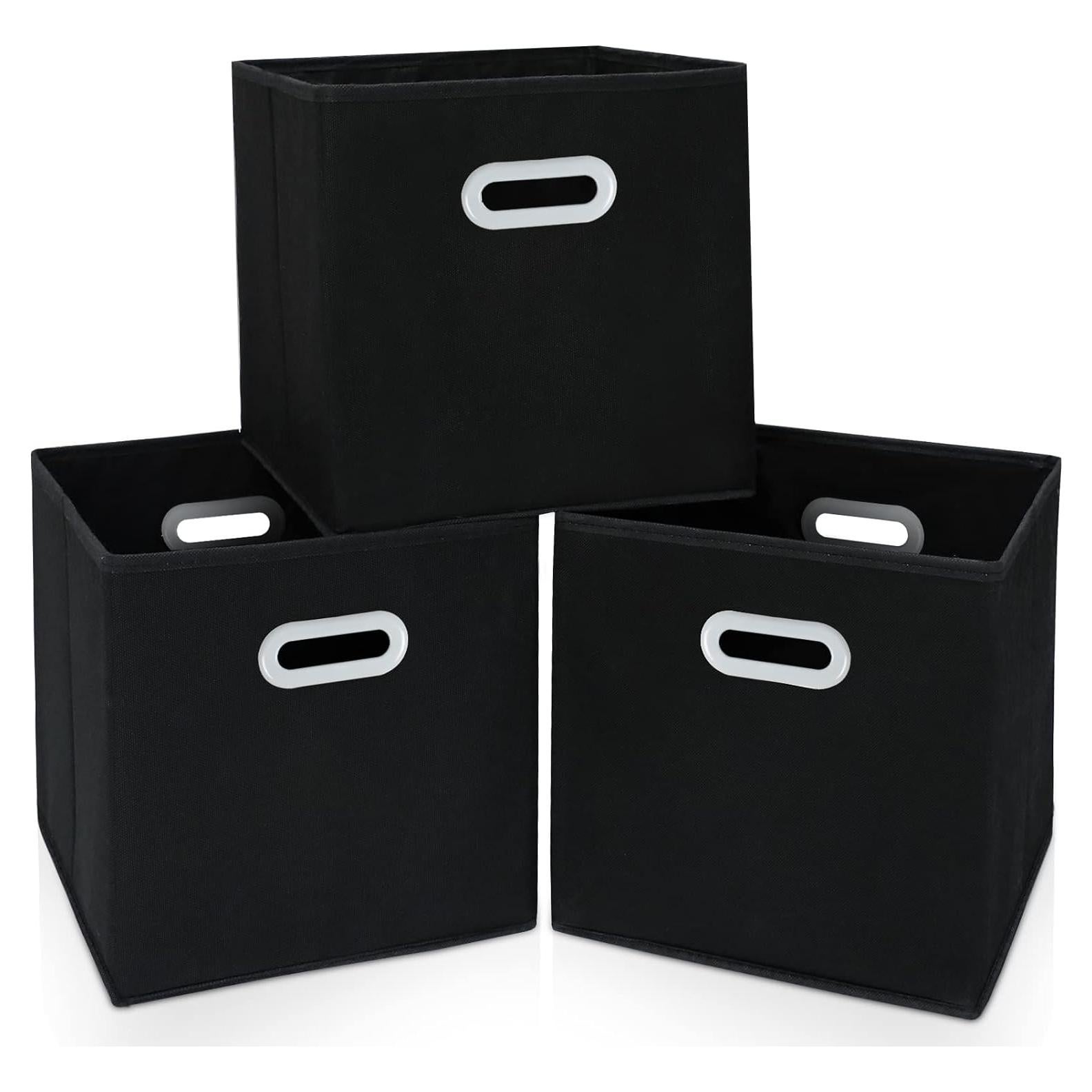 Cestas de Almacenamiento Plegables SEVENDOME 3 Unidades Negro