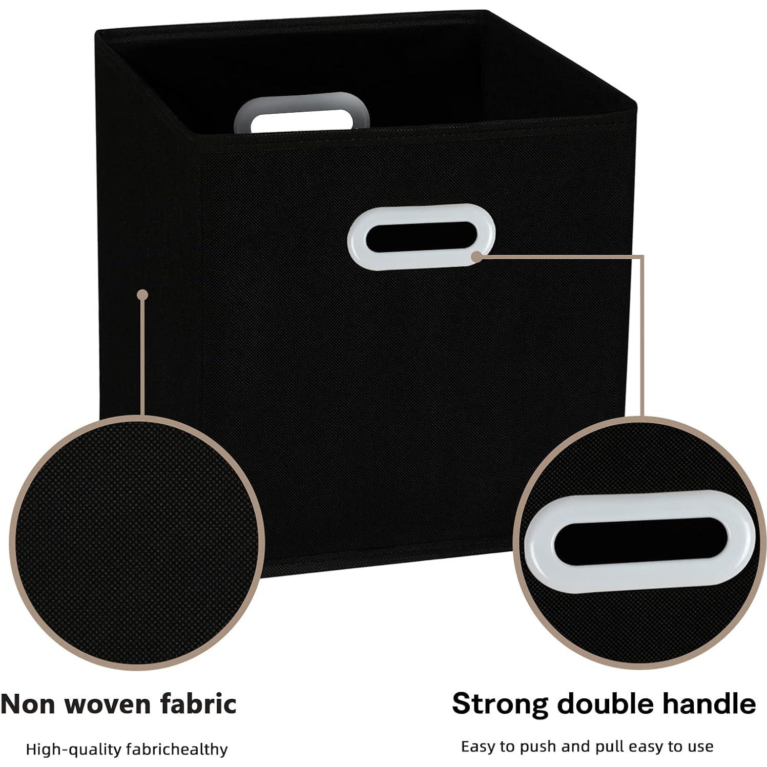 Cestas de Almacenamiento Plegables SEVENDOME 3 Unidades Negro