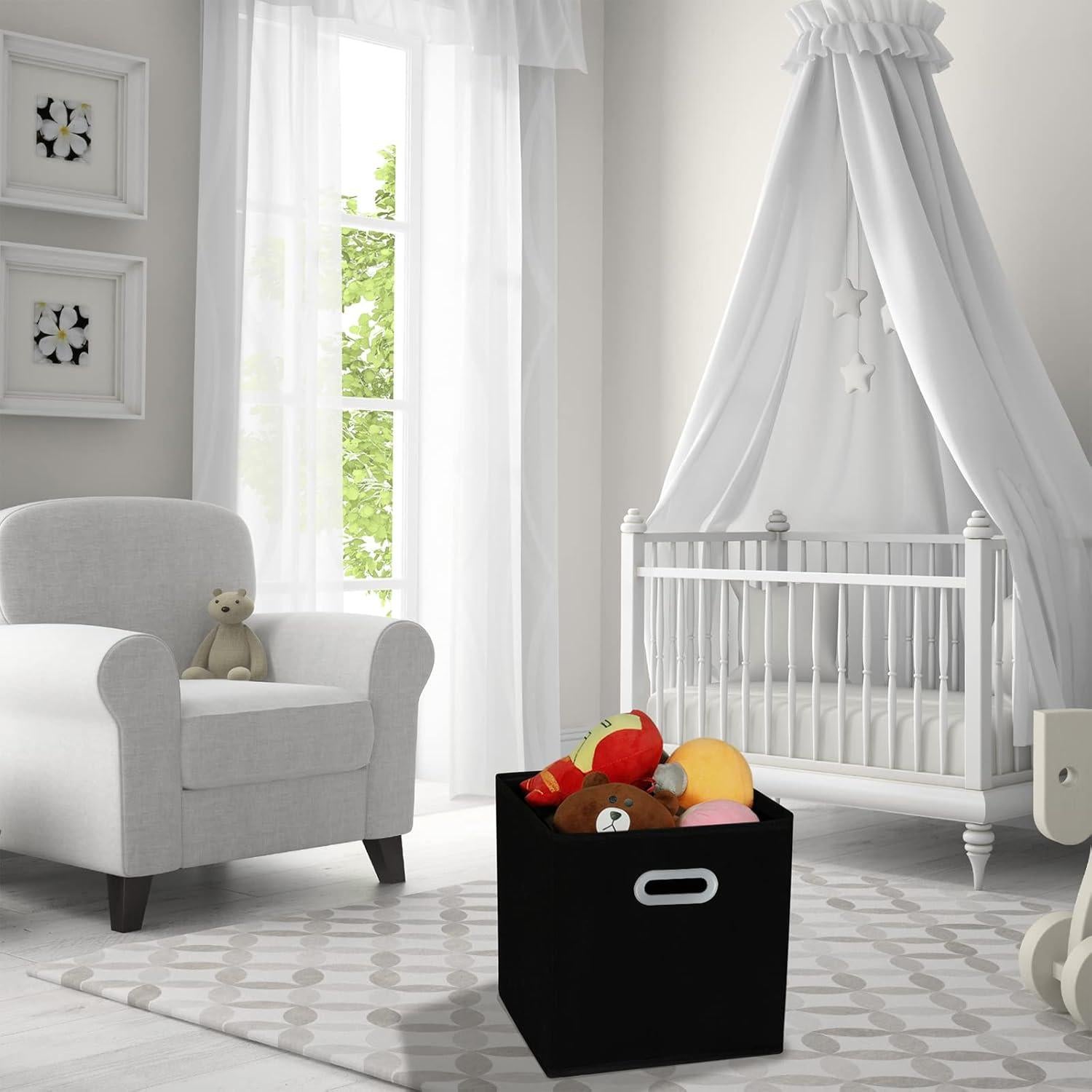 Cestas de Almacenamiento Plegables SEVENDOME 3 Unidades Negro