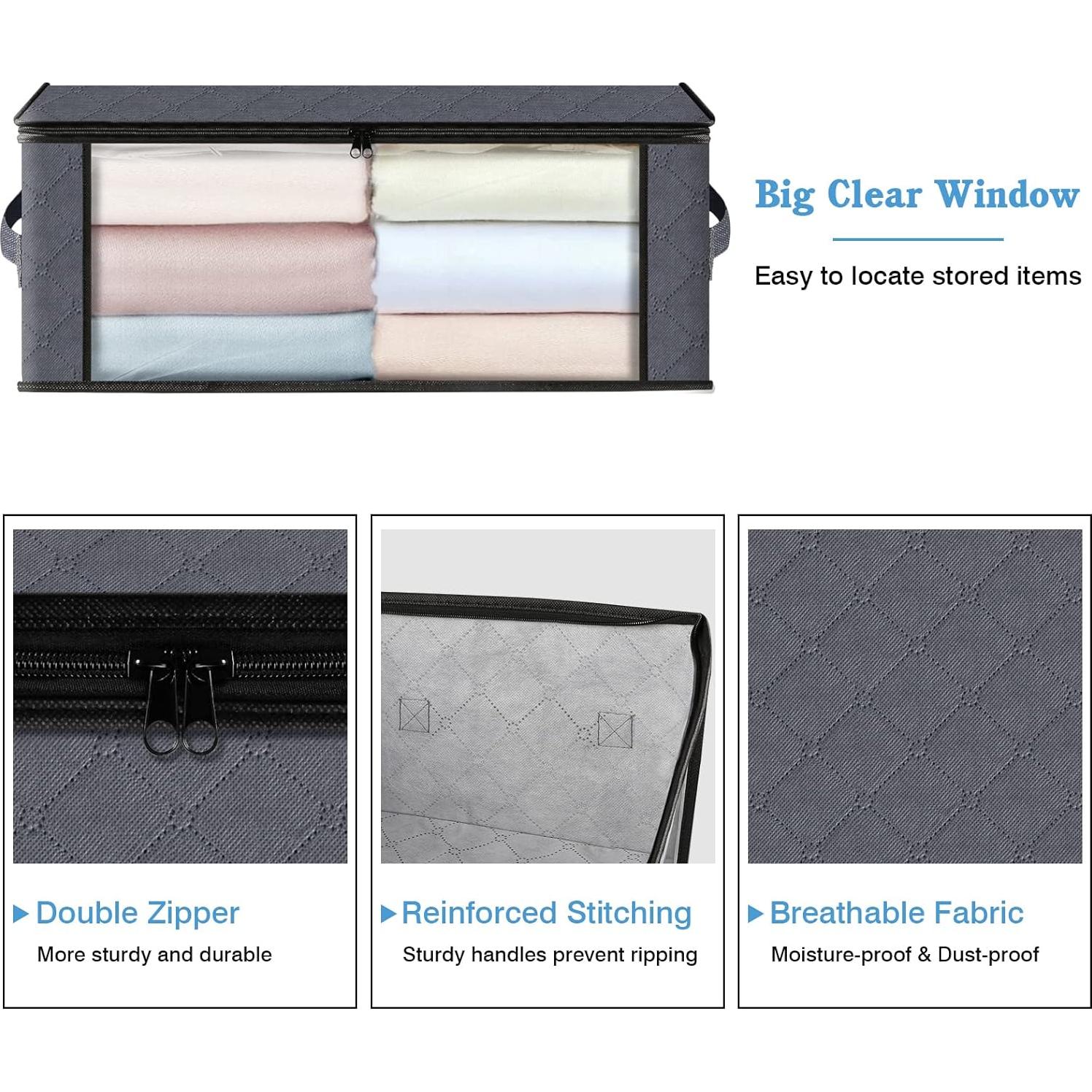 Bolsas de Almacenamiento HomeHacks 3-Pack 35L Gris