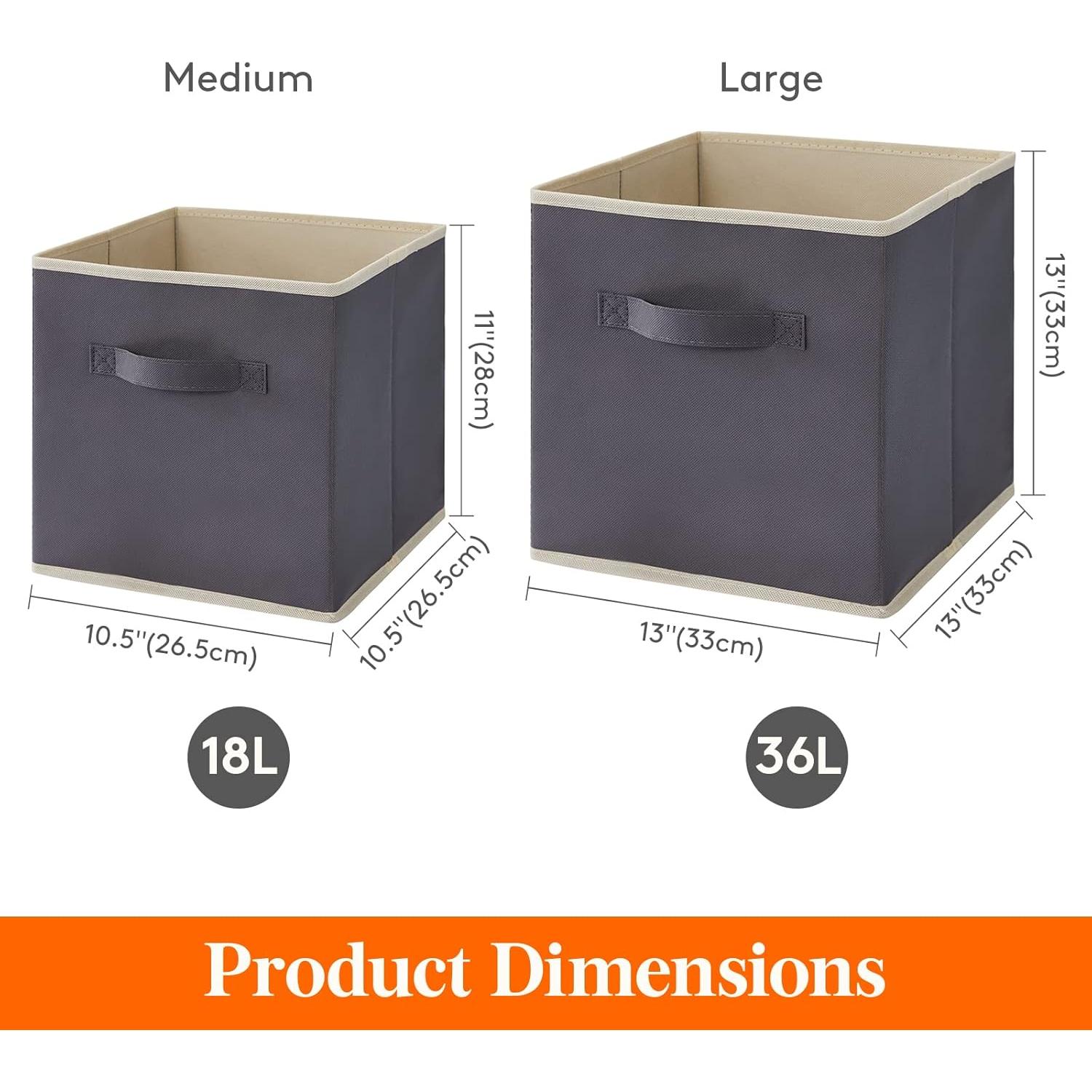 Cestas de Almacenamiento Plegables Lifewit 28 cm Juego de 6