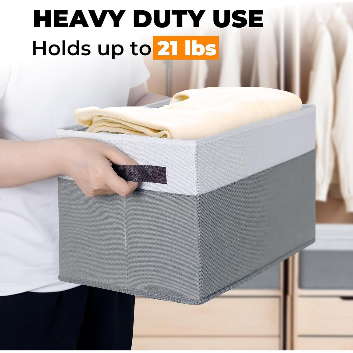 Cestas de Almacenamiento Criusia 4 Pack con Tapa 35,5x25,4x24cm