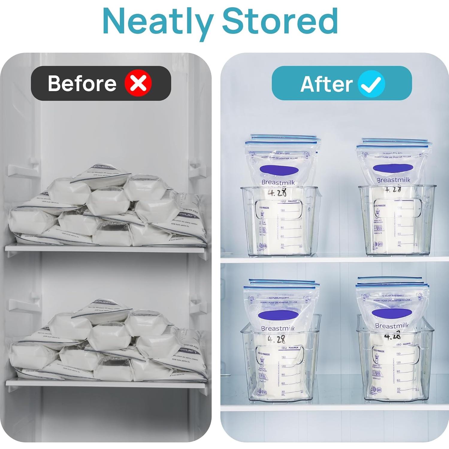 Contenedor de Almacenamiento Vtopmart 4PCS para Leche Materna