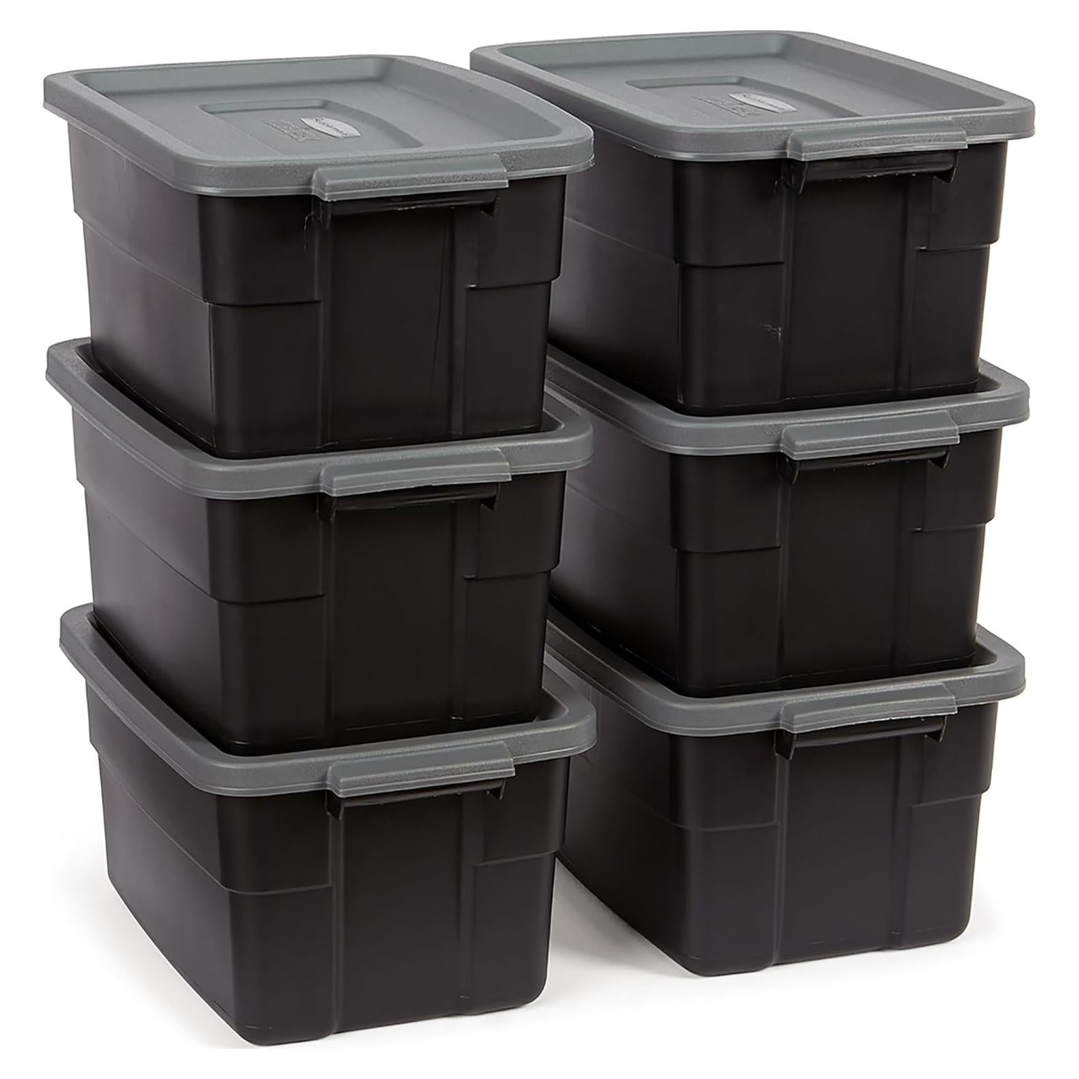 Contenedores de Almacenamiento Rubbermaid Roughneck 3 Gal - 6 Pack