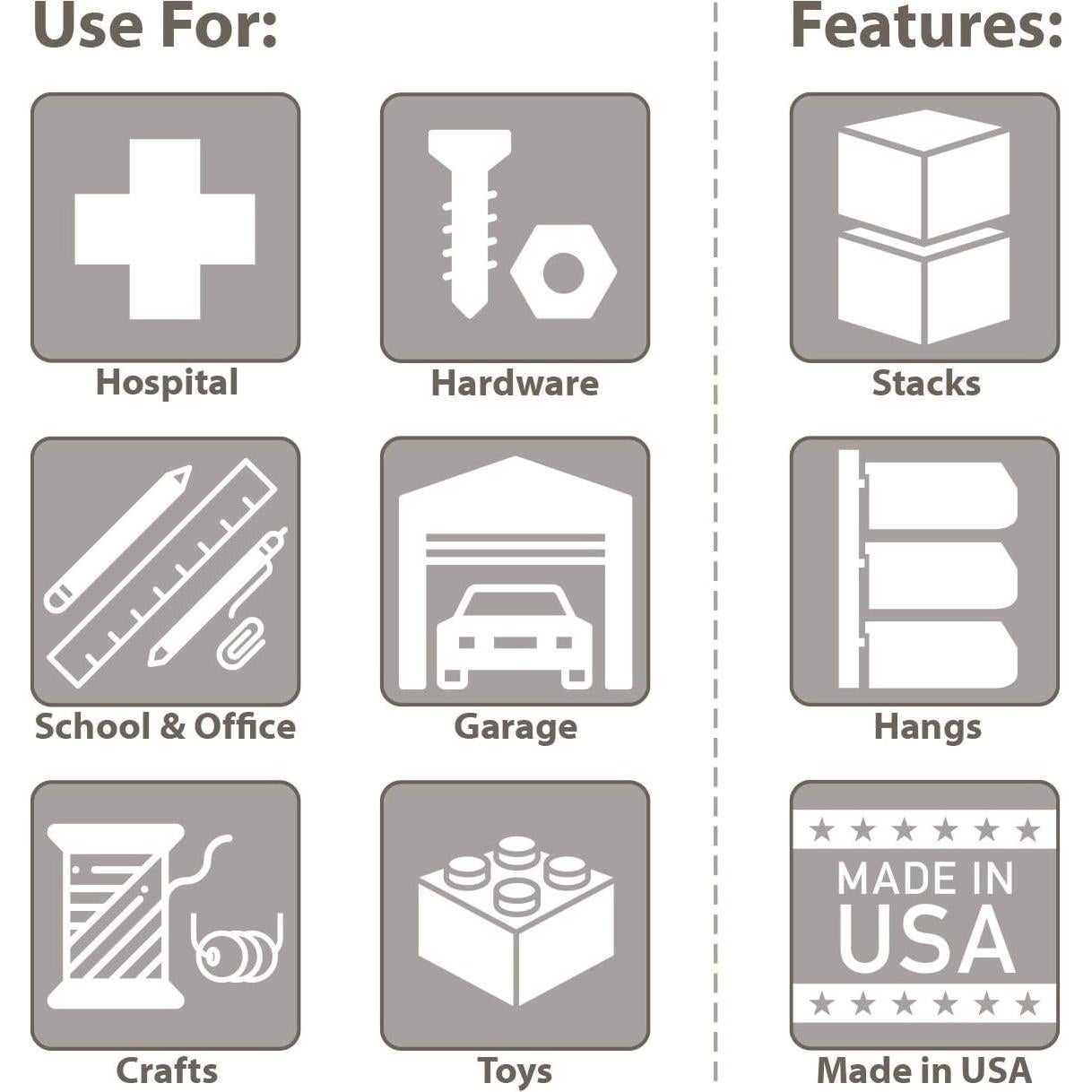 Contenedores Apilables Akro-Mils 30235 27,94x27,94x12,70cm Negro 6u