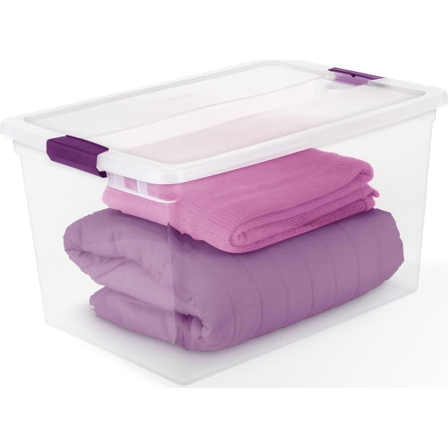 Caja de Almacenamiento Sterilite 66L con Tapa - 6 Paquetes