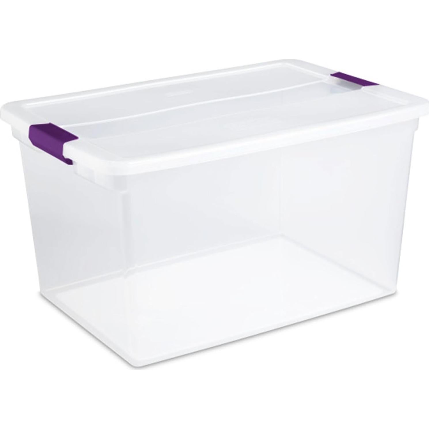 Caja de Almacenamiento Sterilite 66L con Tapa - 6 Paquetes