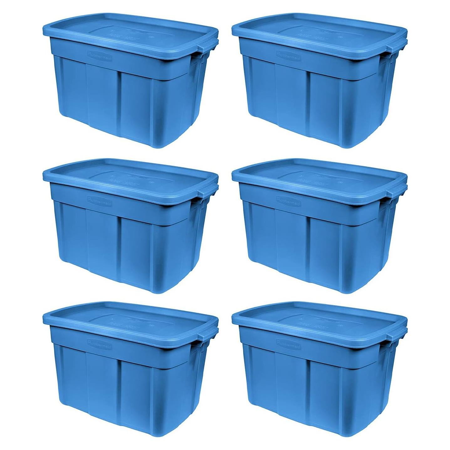 Contenedores de Almacenamiento Rubbermaid Roughneck 18 Gal - 6 Pack
