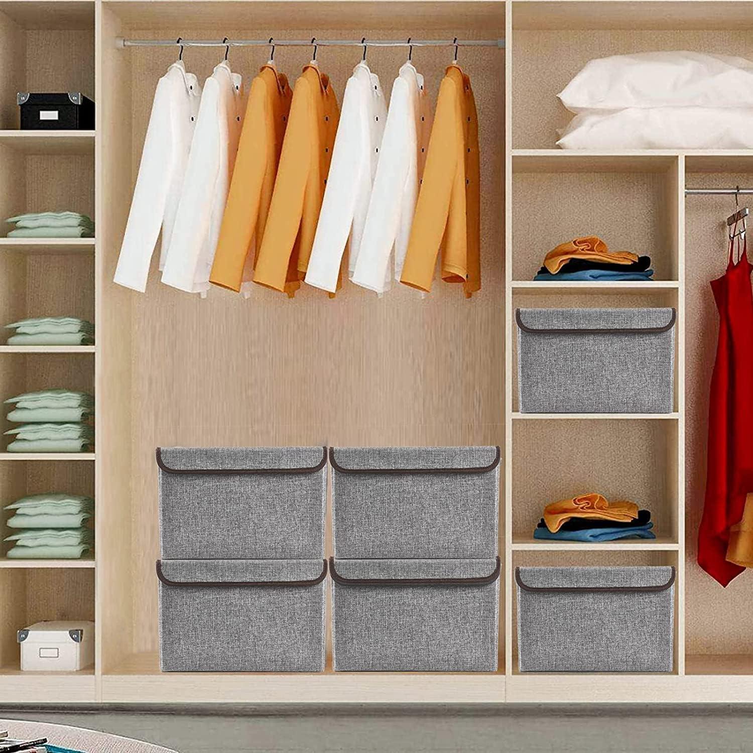 Cajas de Almacenamiento Plegables Bagnizer 22L Gris - Paquete de 4
