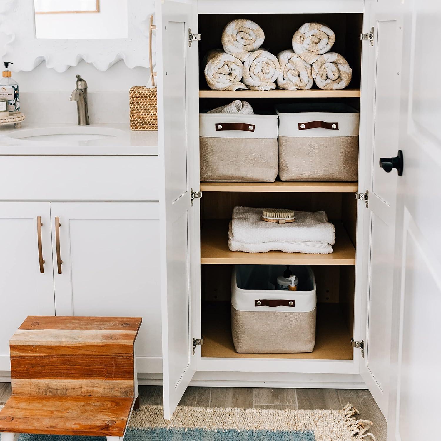 Cestas de Almacenamiento OrganiHaus 3 Piezas Beige 38x28cm