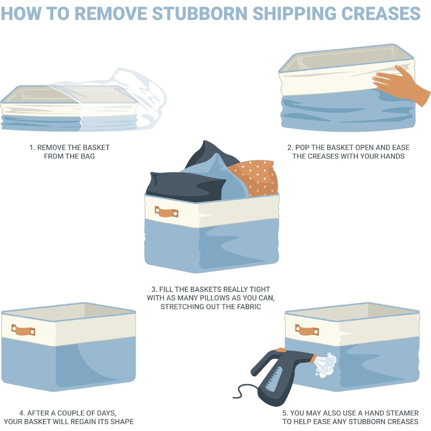 Cestas de Almacenamiento OrganiHaus 3 Piezas Beige 38x28cm