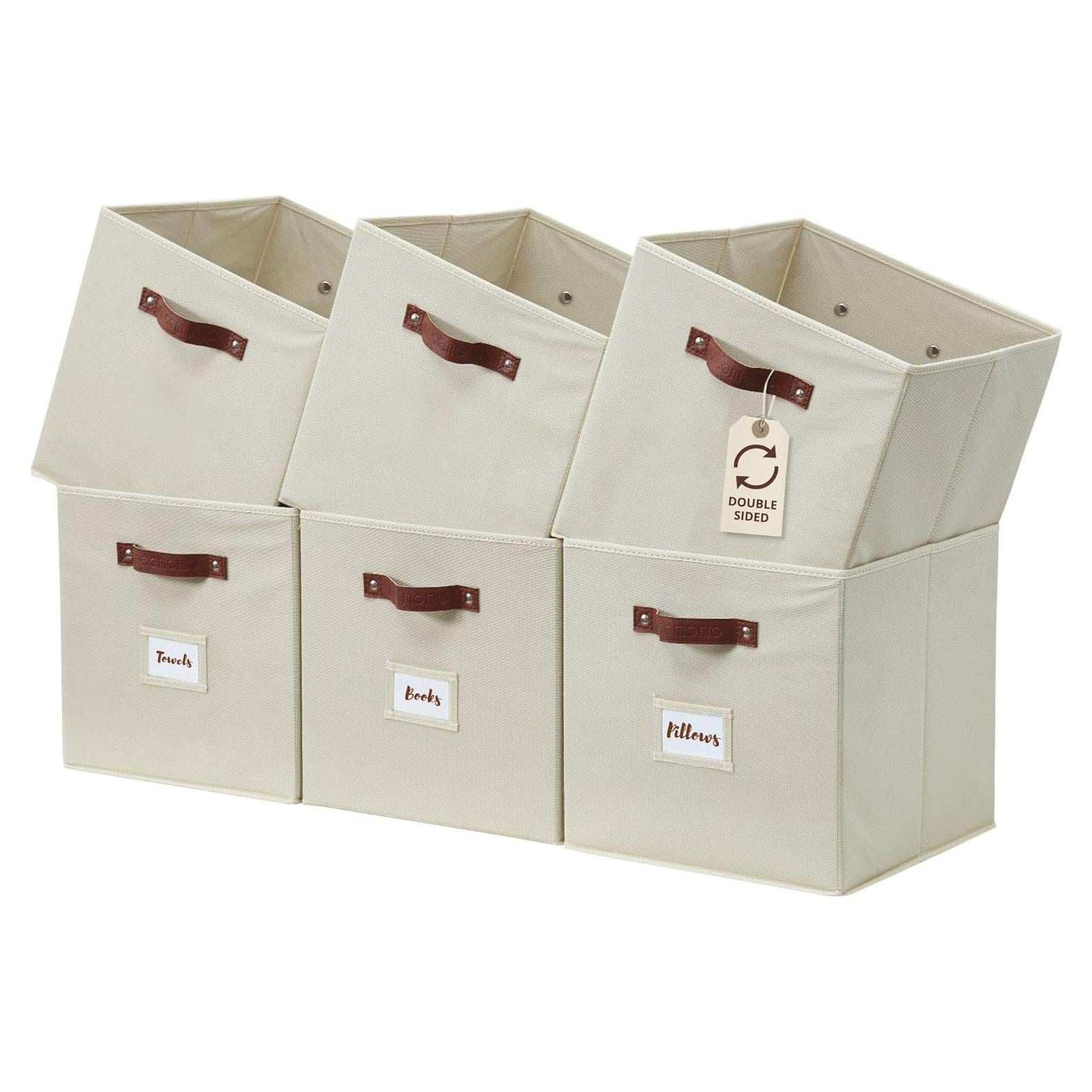 Cajas de Almacenamiento DECOMOMO 6 Piezas Beige 26.5 cm