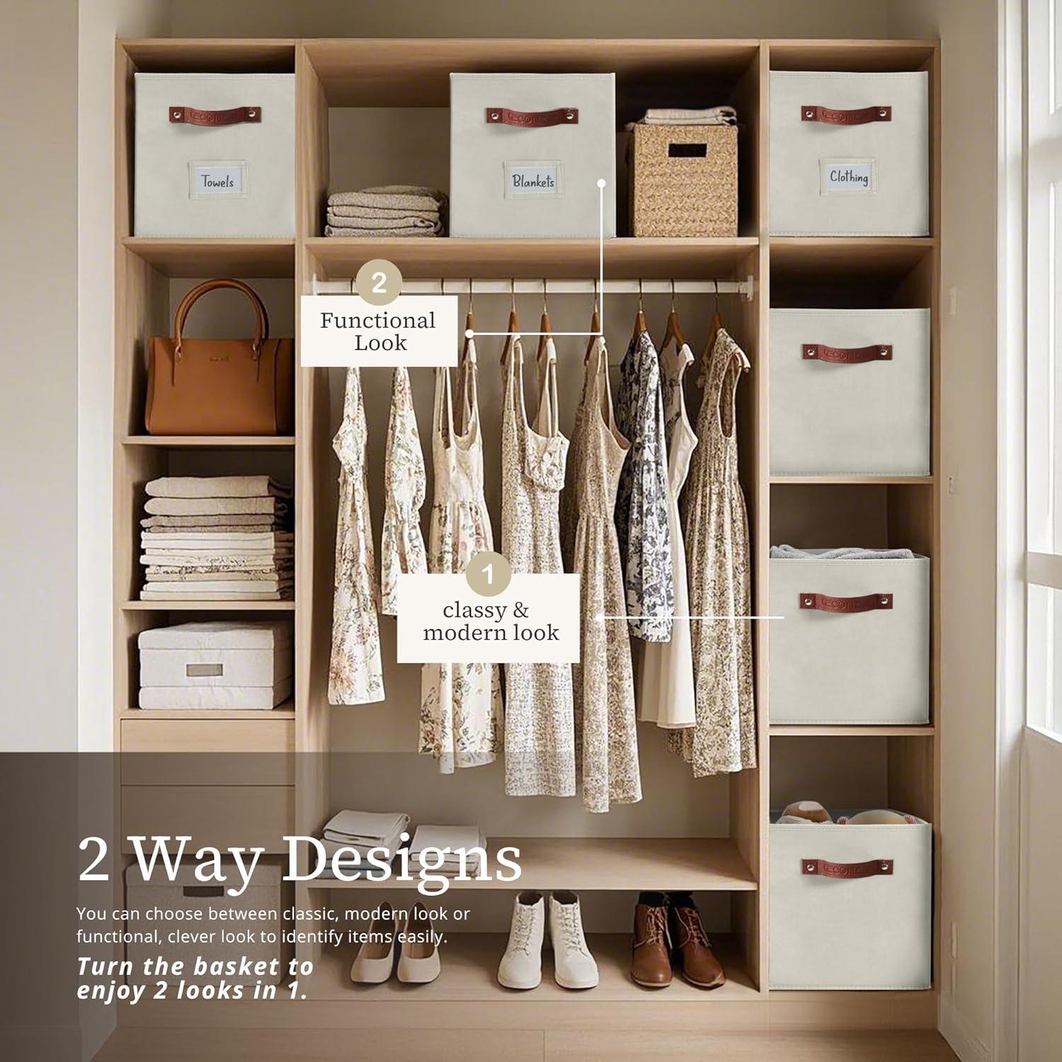 Cajas de Almacenamiento DECOMOMO 6 Piezas Beige 26.5 cm