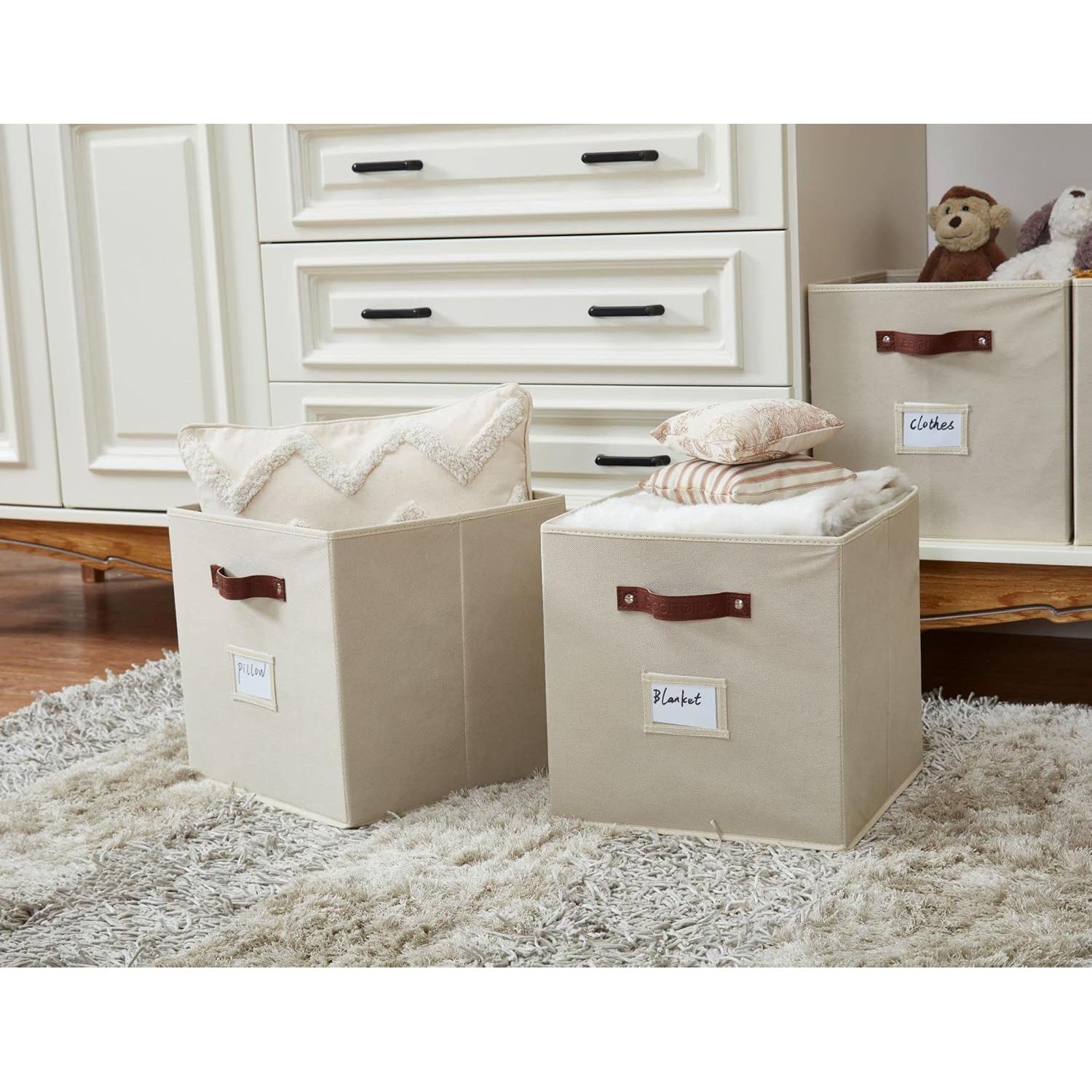 Cajas de Almacenamiento DECOMOMO 6 Piezas Beige 26.5 cm