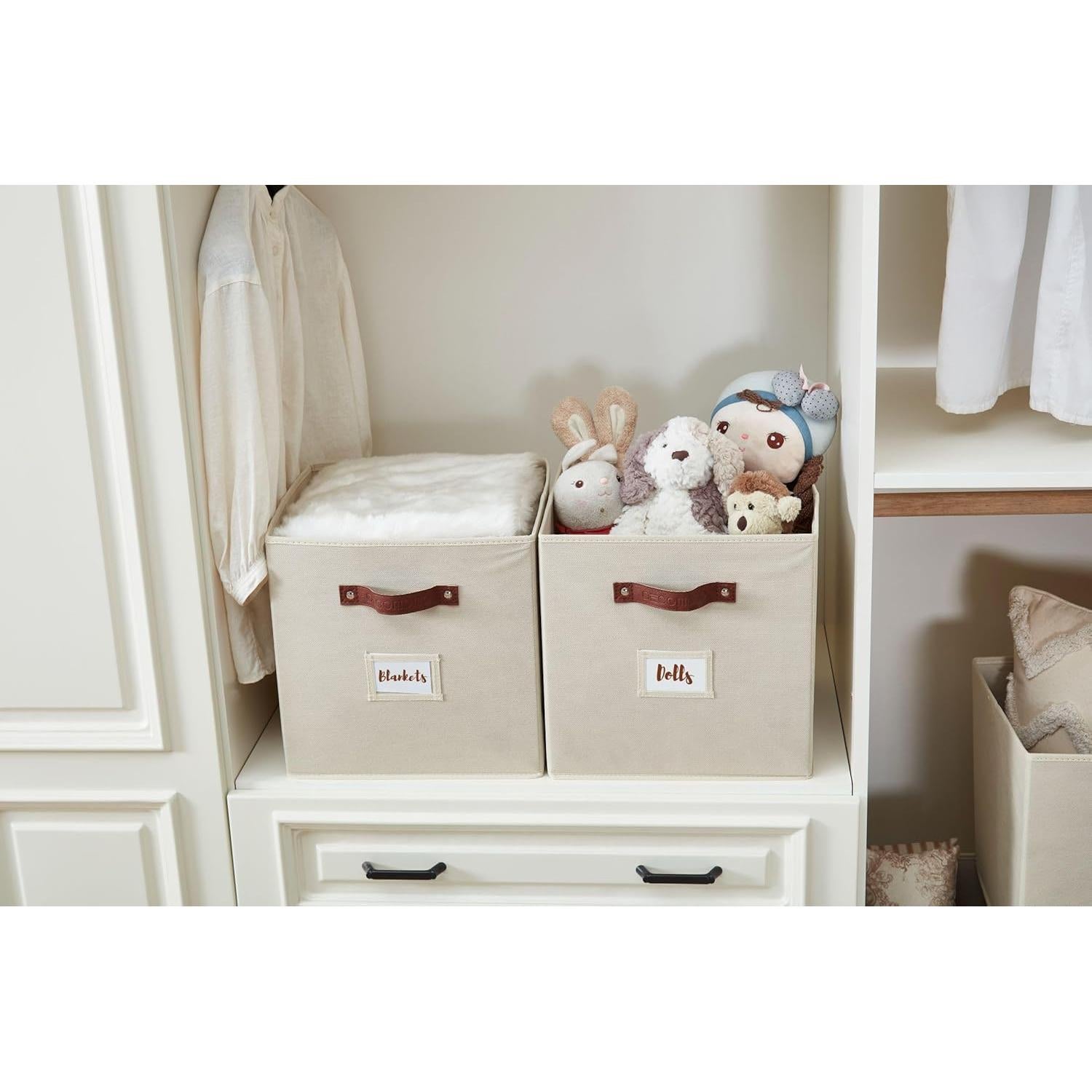 Cajas de Almacenamiento DECOMOMO 6 Piezas Beige 26.5 cm
