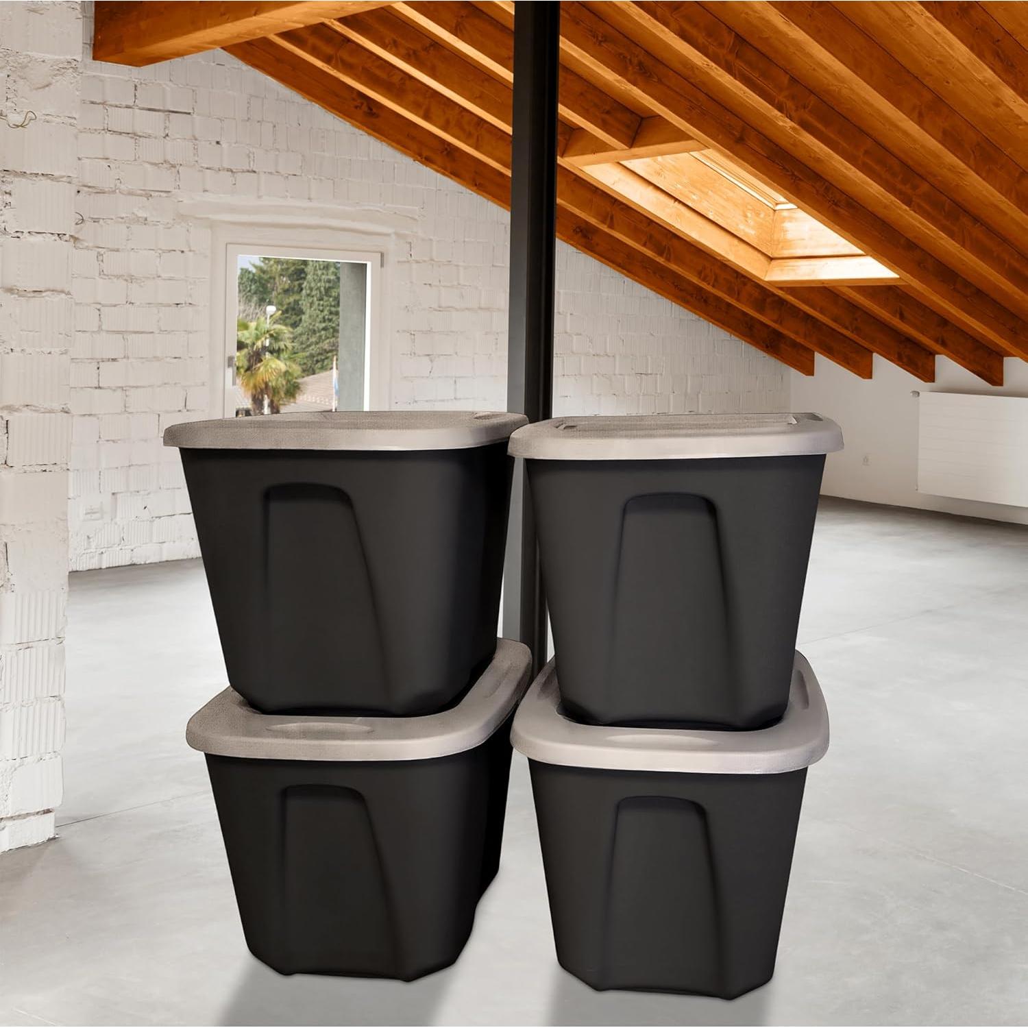 Contenedor de Almacenamiento HOMZ 32L Plástico Negro