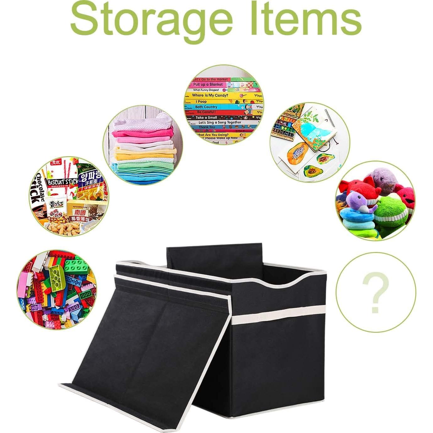 Caja de Juguetes Plegable YOLOXO Negra 82L 40kg