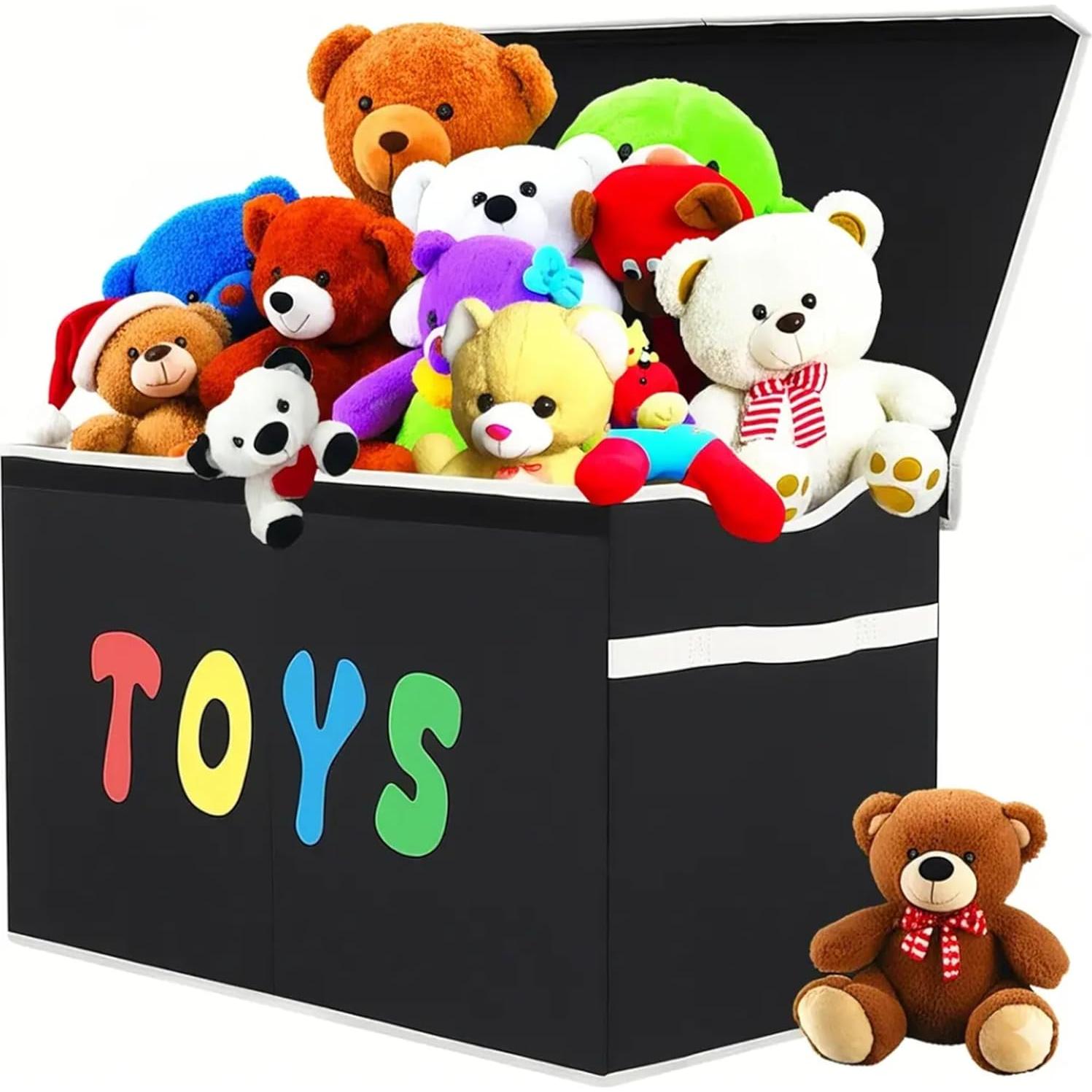 Caja de Juguetes Plegable YOLOXO Negra 82L 40kg