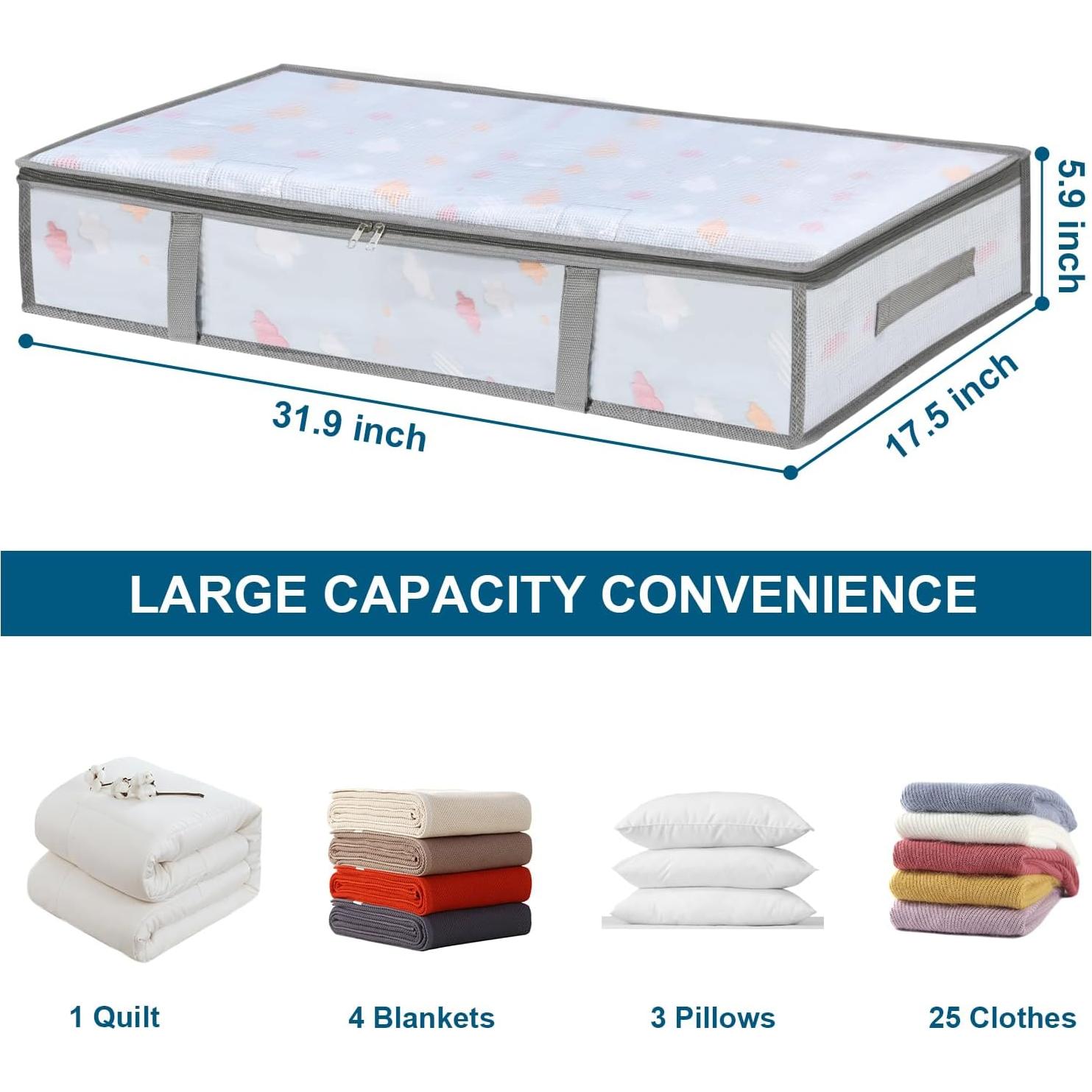 Contenedores de Almacenamiento LANDNEOO 2 Piezas 81x44x15cm