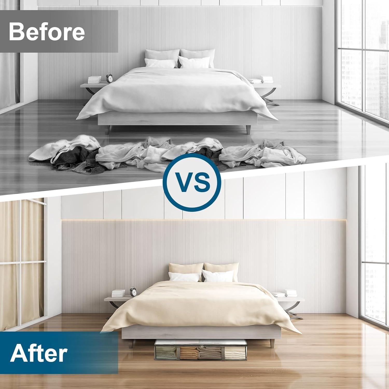 Contenedores de Almacenamiento LANDNEOO 2 Piezas 81x44x15cm