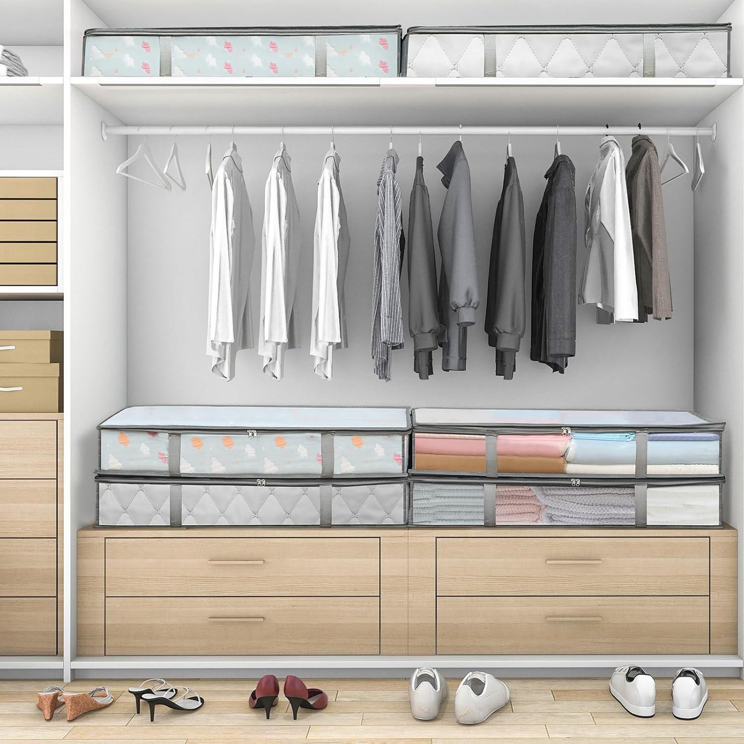 Contenedores de Almacenamiento LANDNEOO 2 Piezas 81x44x15cm