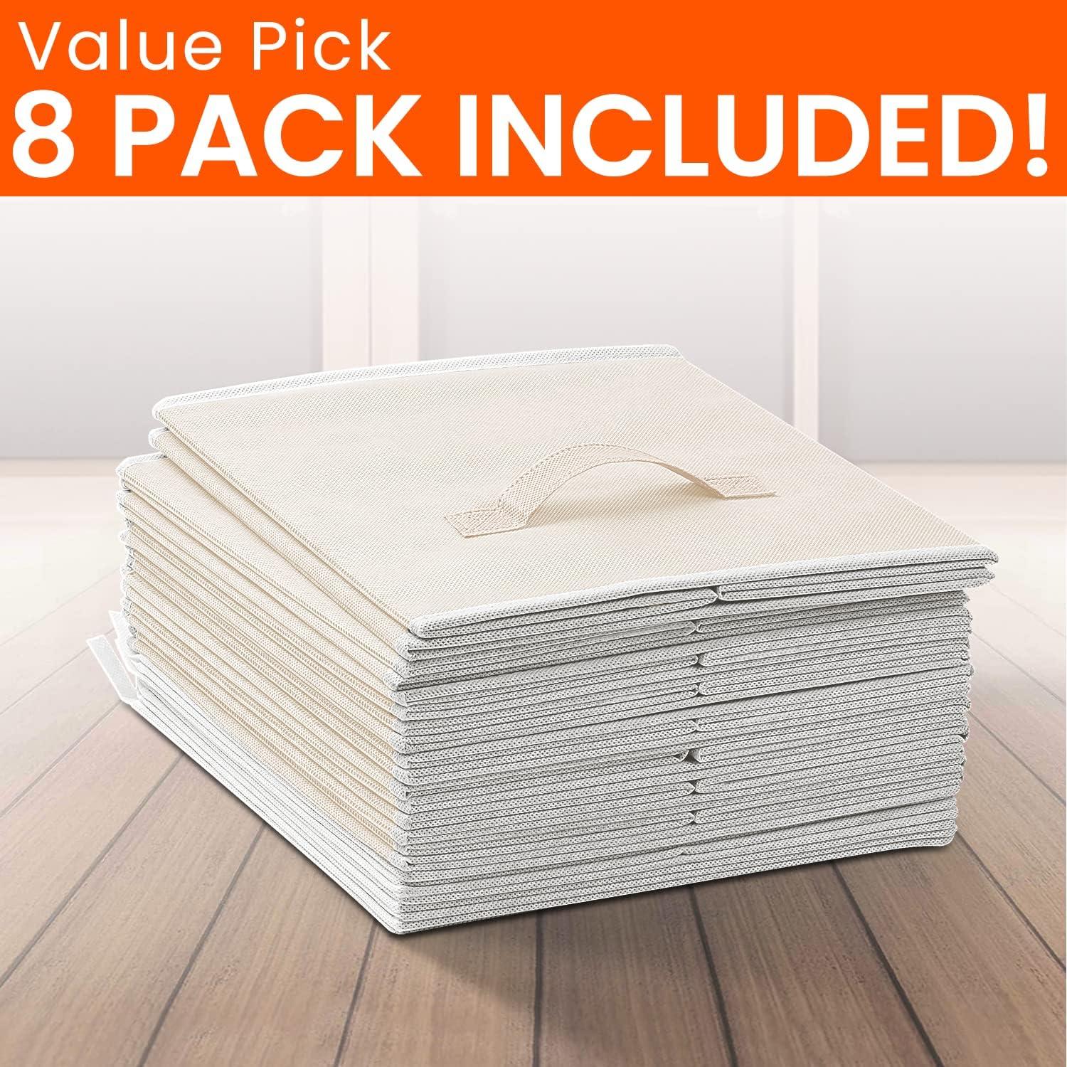 Cajas de Almacenamiento Criusia 11 Pulgadas Beige - 8 Unidades