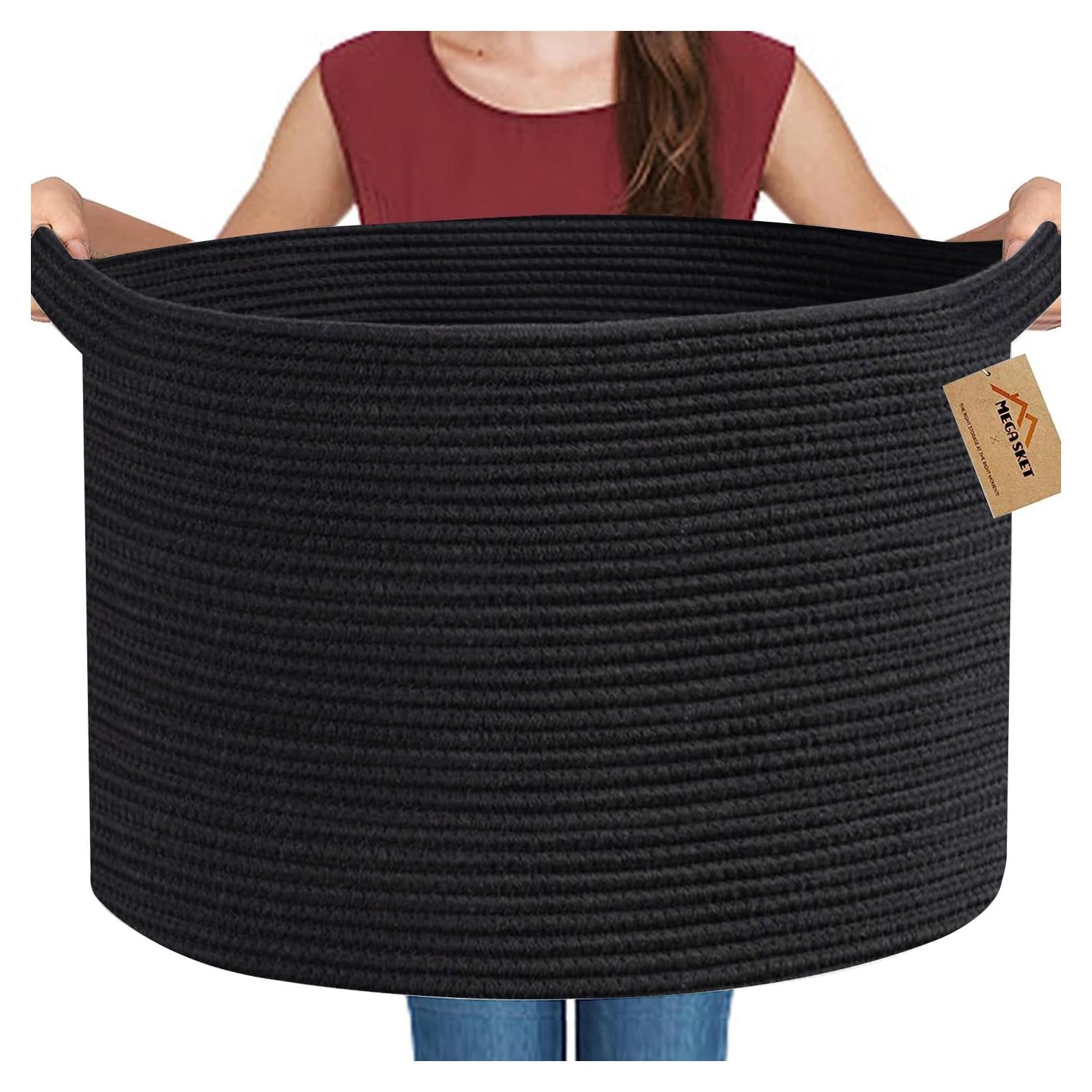 Cesta de Almacenamiento MEGASKET 55,88x55,88x35,56 cm Negra