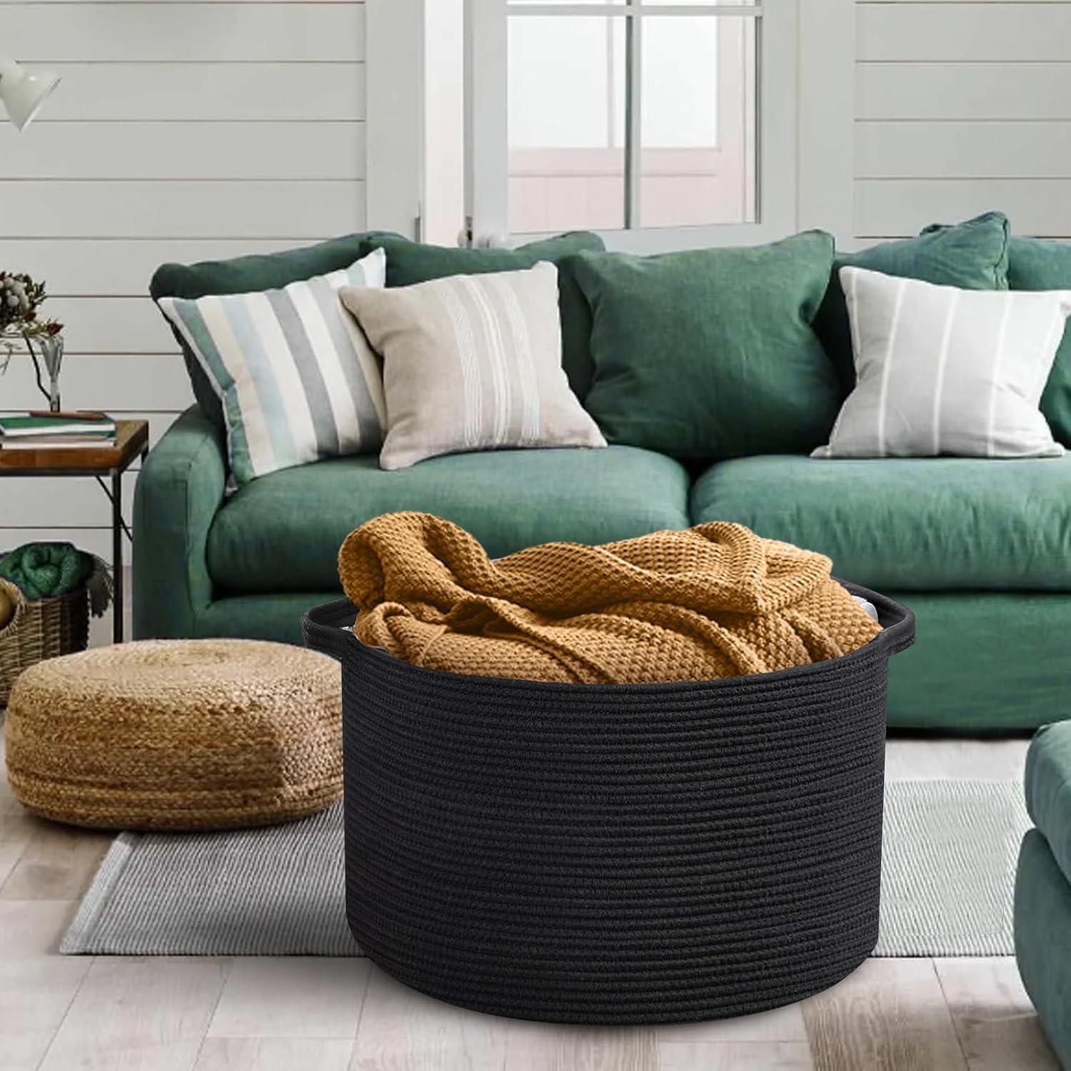 Cesta de Almacenamiento MEGASKET 55,88x55,88x35,56 cm Negra