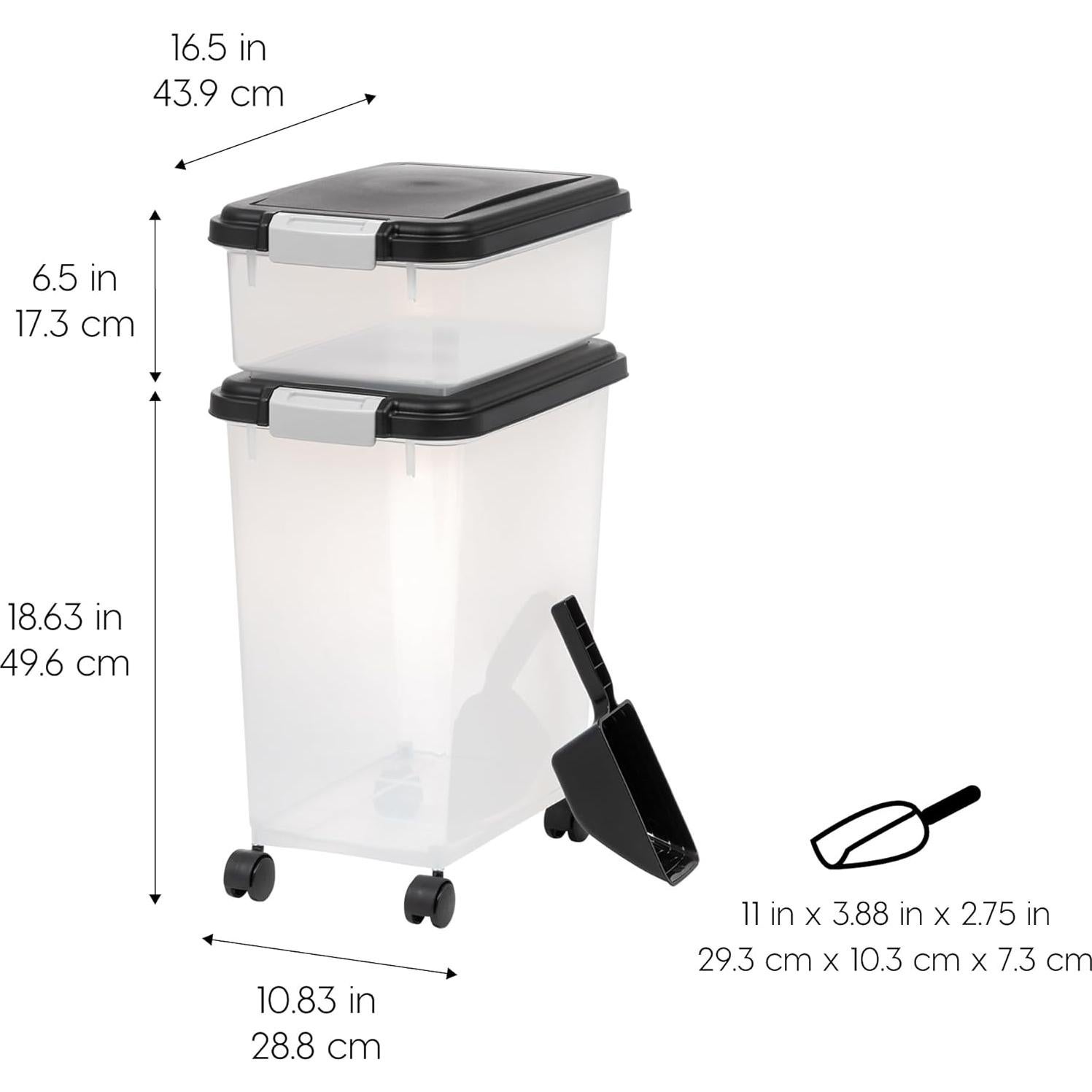 Contenedor de Almacenamiento de Comida para Perros IRIS 30 y 11 lbs